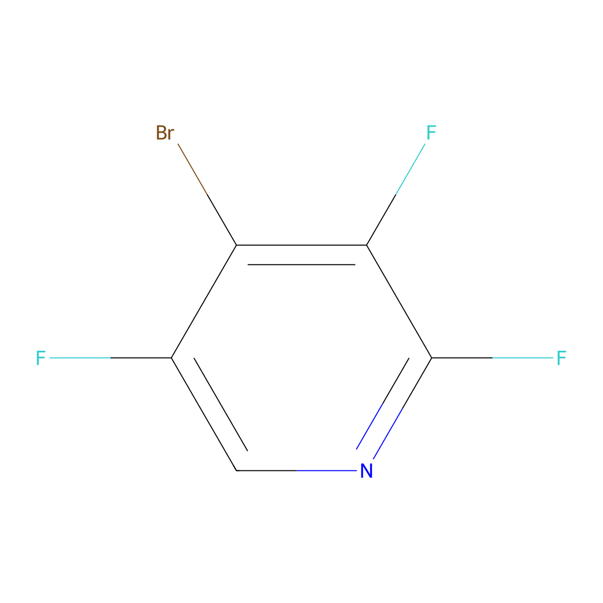 4-Bromo-2,3,5-trifluoropyridine molecular structure, CAS 851178-96-6