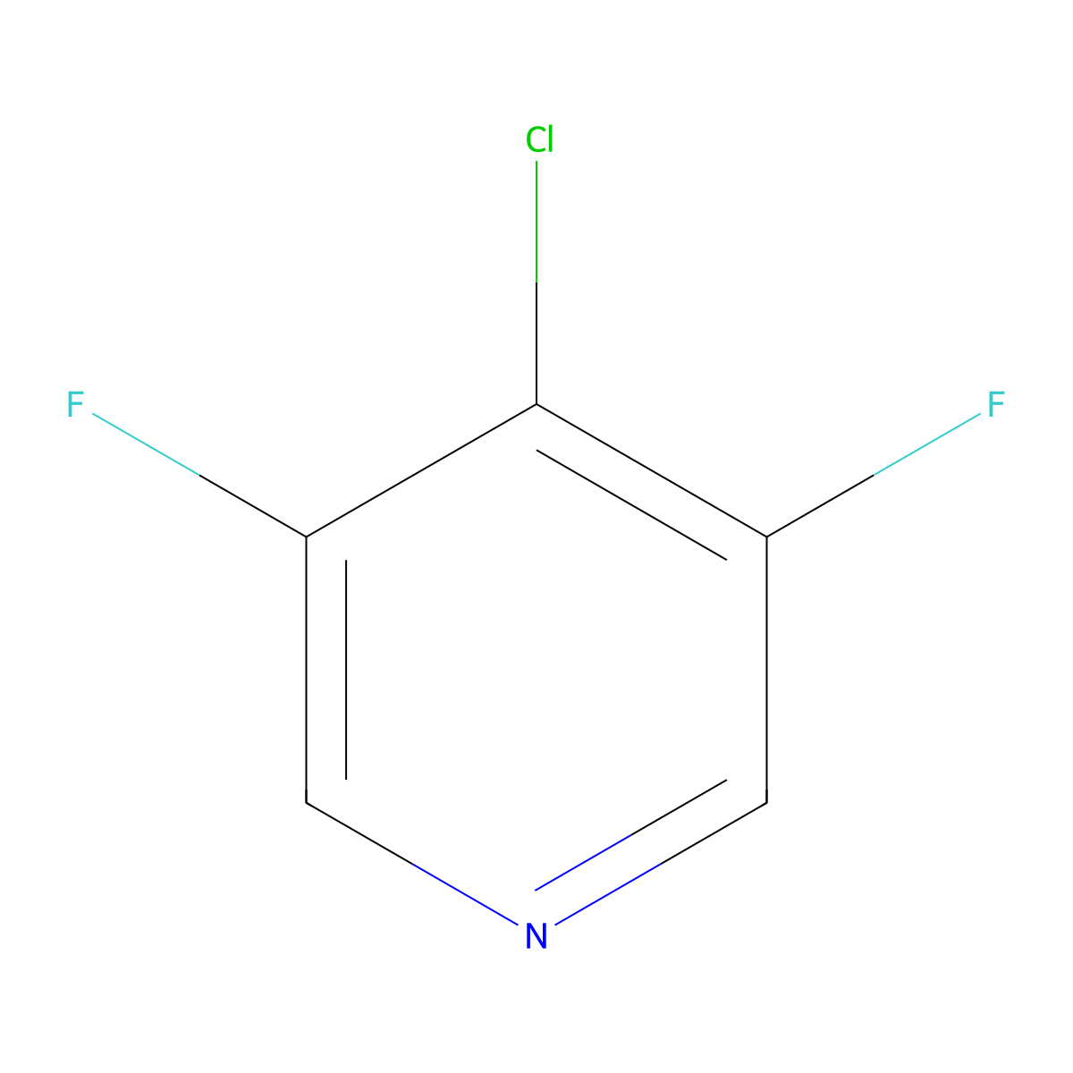 4-Chloro-3,5-difluoropyridine molecular structure, CAS 851178-97-7