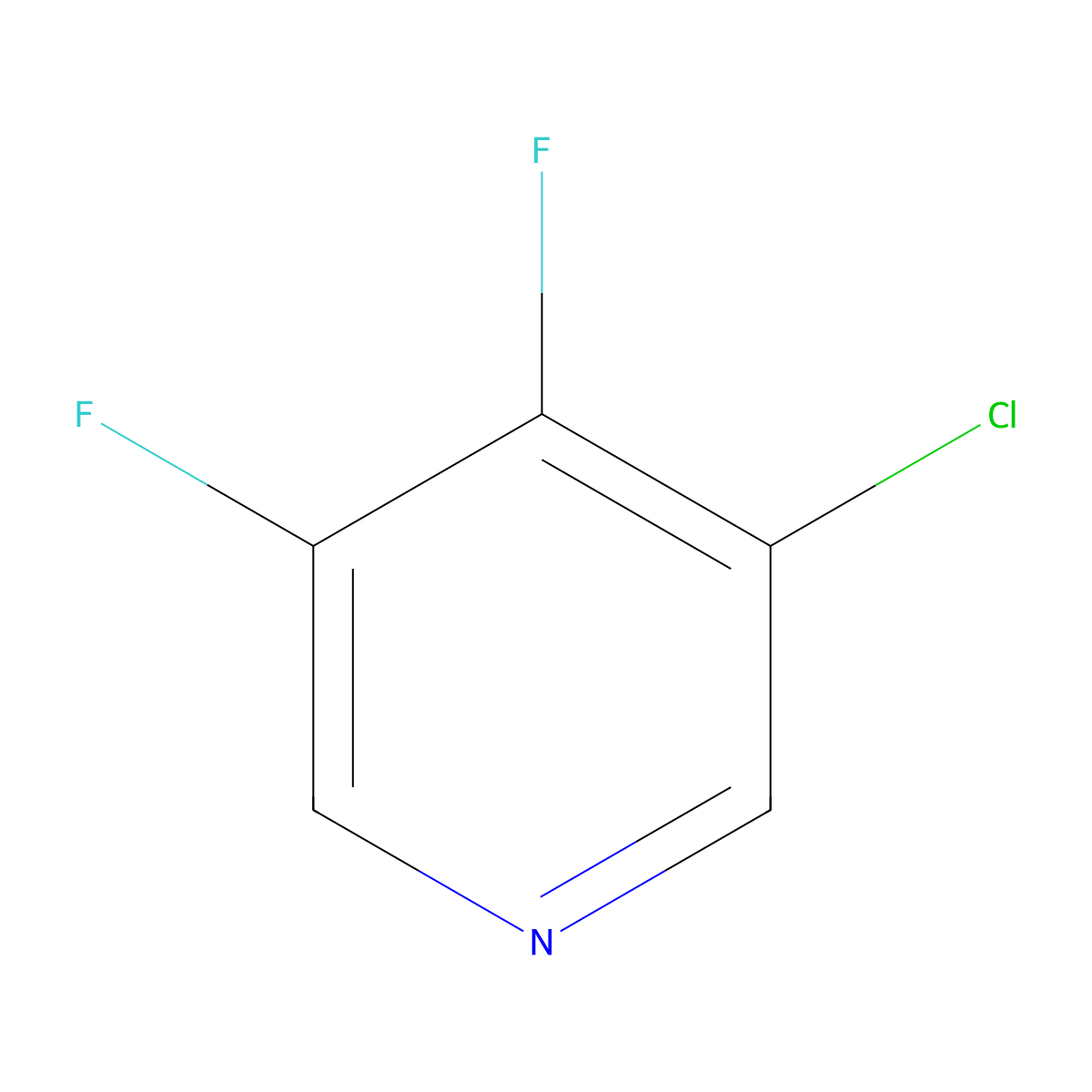 3-Chloro-4,5-difluoropyridine molecular structure, CAS 851178-98-8