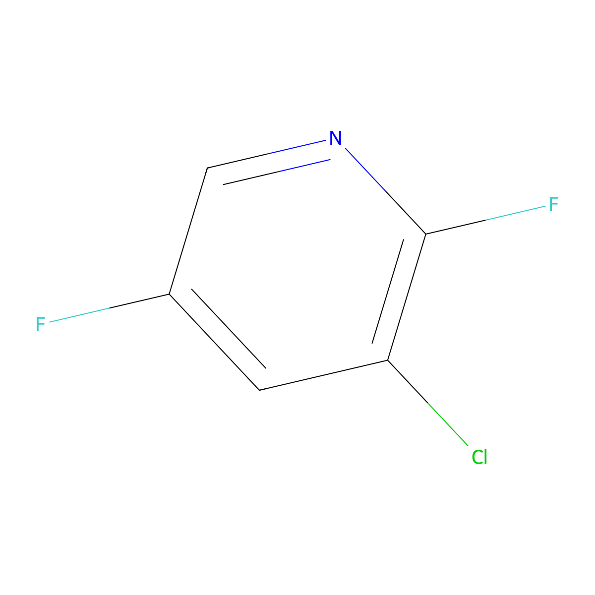 3-Chloro-2,5-difluoropyridine molecular structure, CAS 851179-00-5