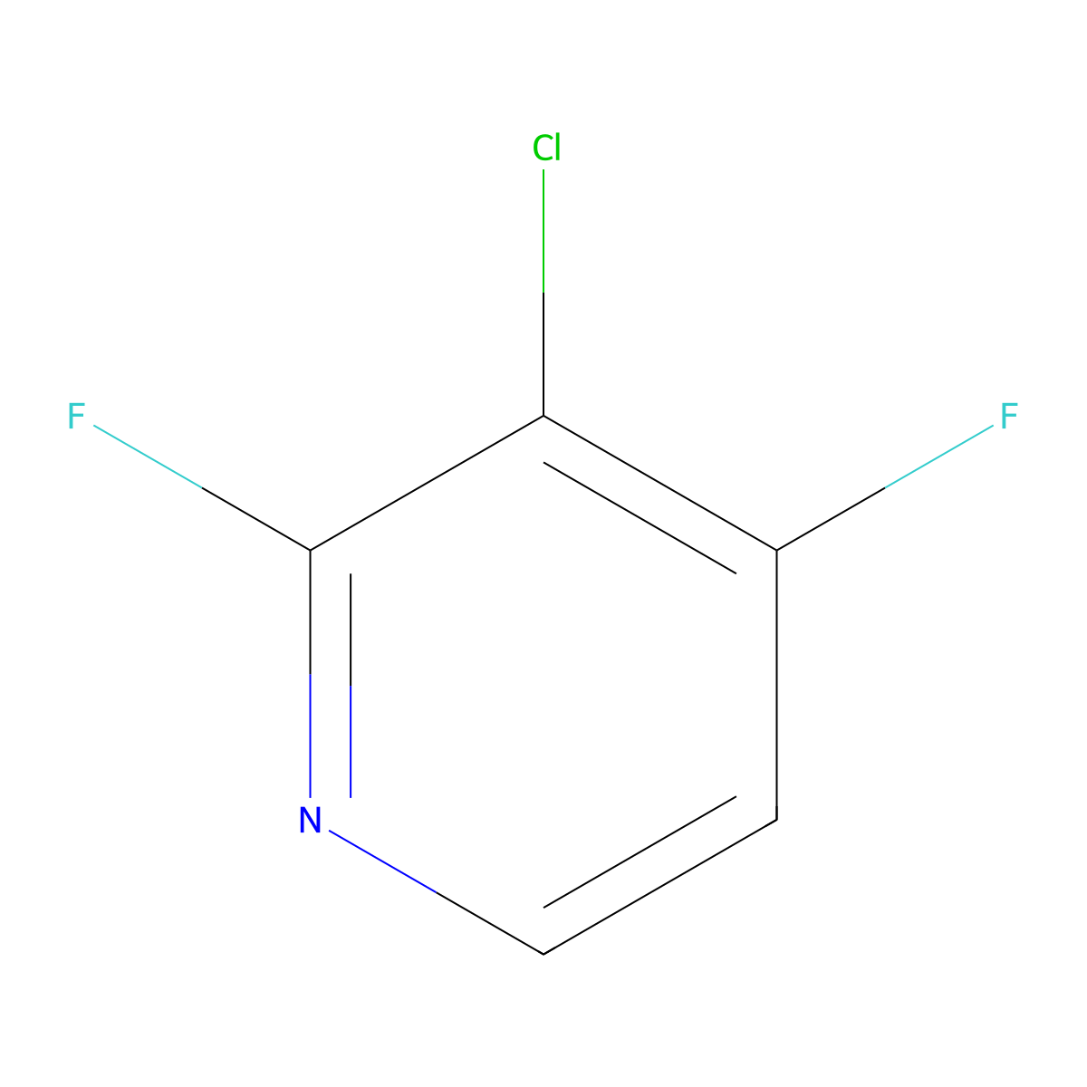 3-Chloro-2,4-difluoropyridine molecular structure, CAS 851179-01-6