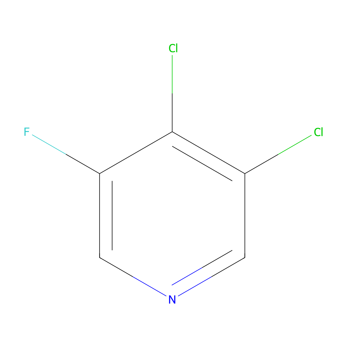 3,4-Dichloro-5-fluoropyridine molecular structure, CAS 851179-02-7