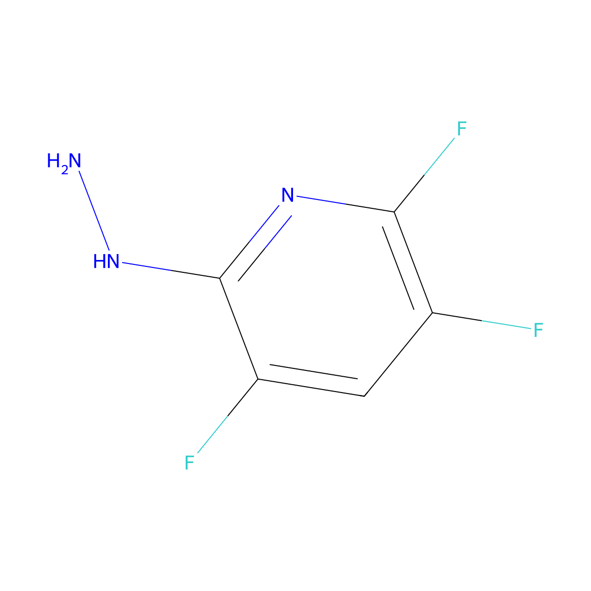 (3,5,6-Trifluoro-2-pyridyl)hydrazine molecular structure, CAS 851179-05-0