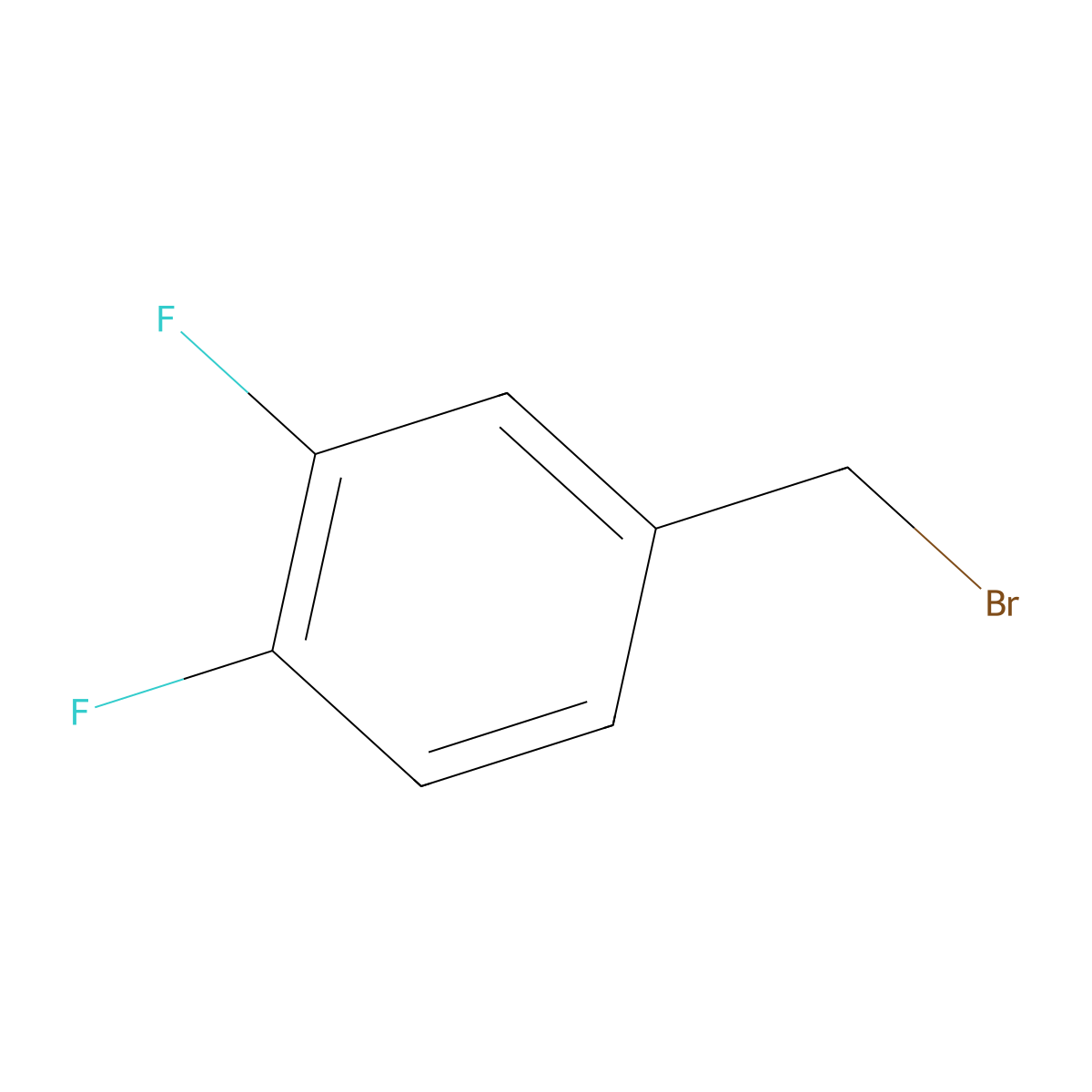 4-(Bromomethyl)-1,2-difluorobenzene molecular structure, CAS 85118-01-0