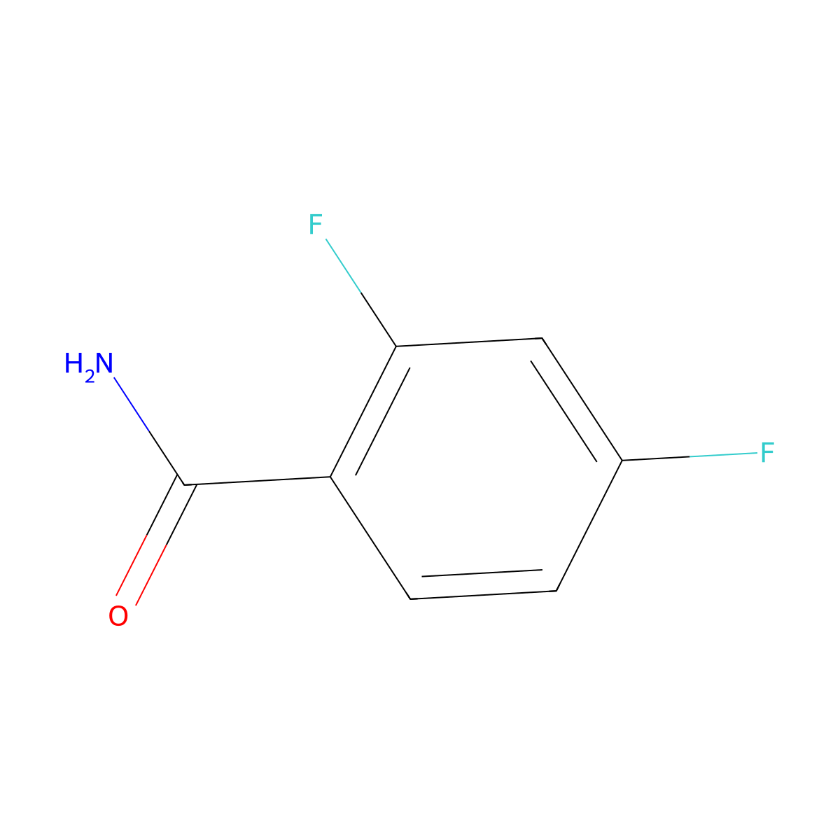 2,4-Difluorobenzamide molecular structure, CAS 85118-02-1