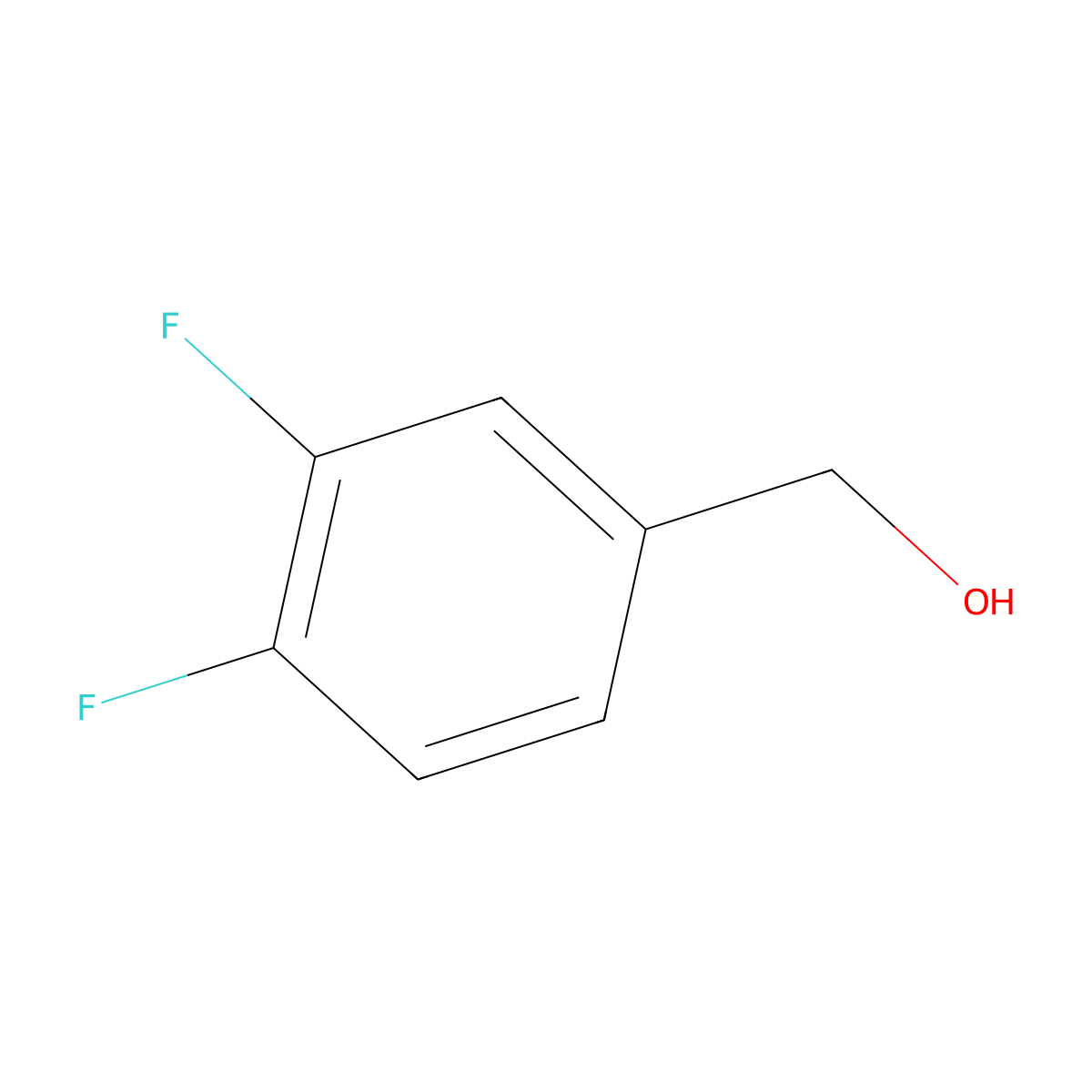 3,4-Difluorobenzyl alcohol molecular structure, CAS 85118-05-4