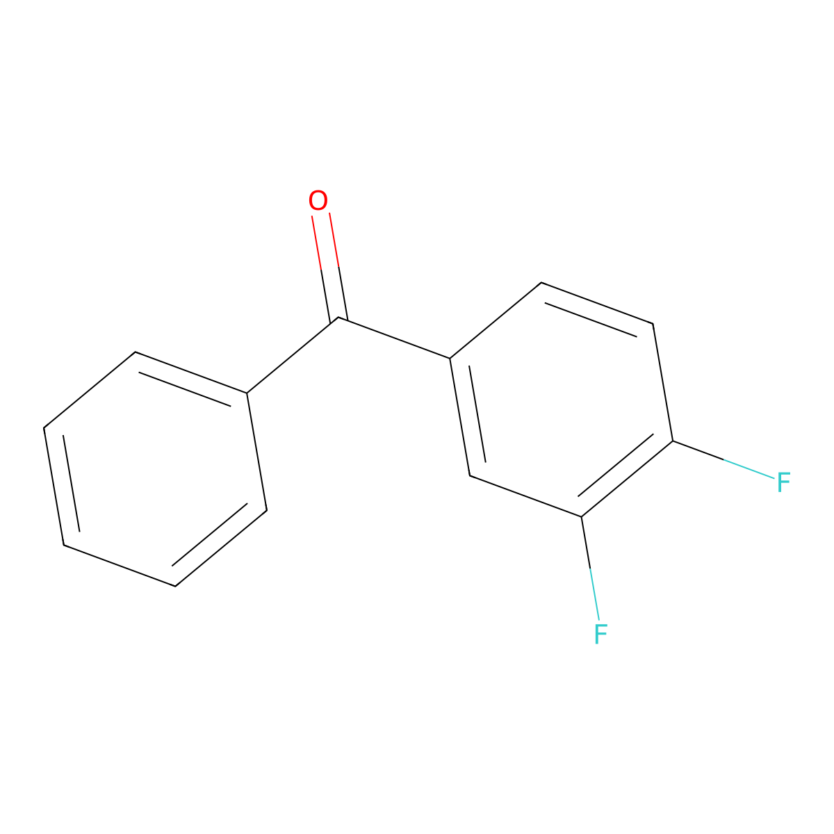 3,4-Difluorobenzophenone molecular structure, CAS 85118-07-6