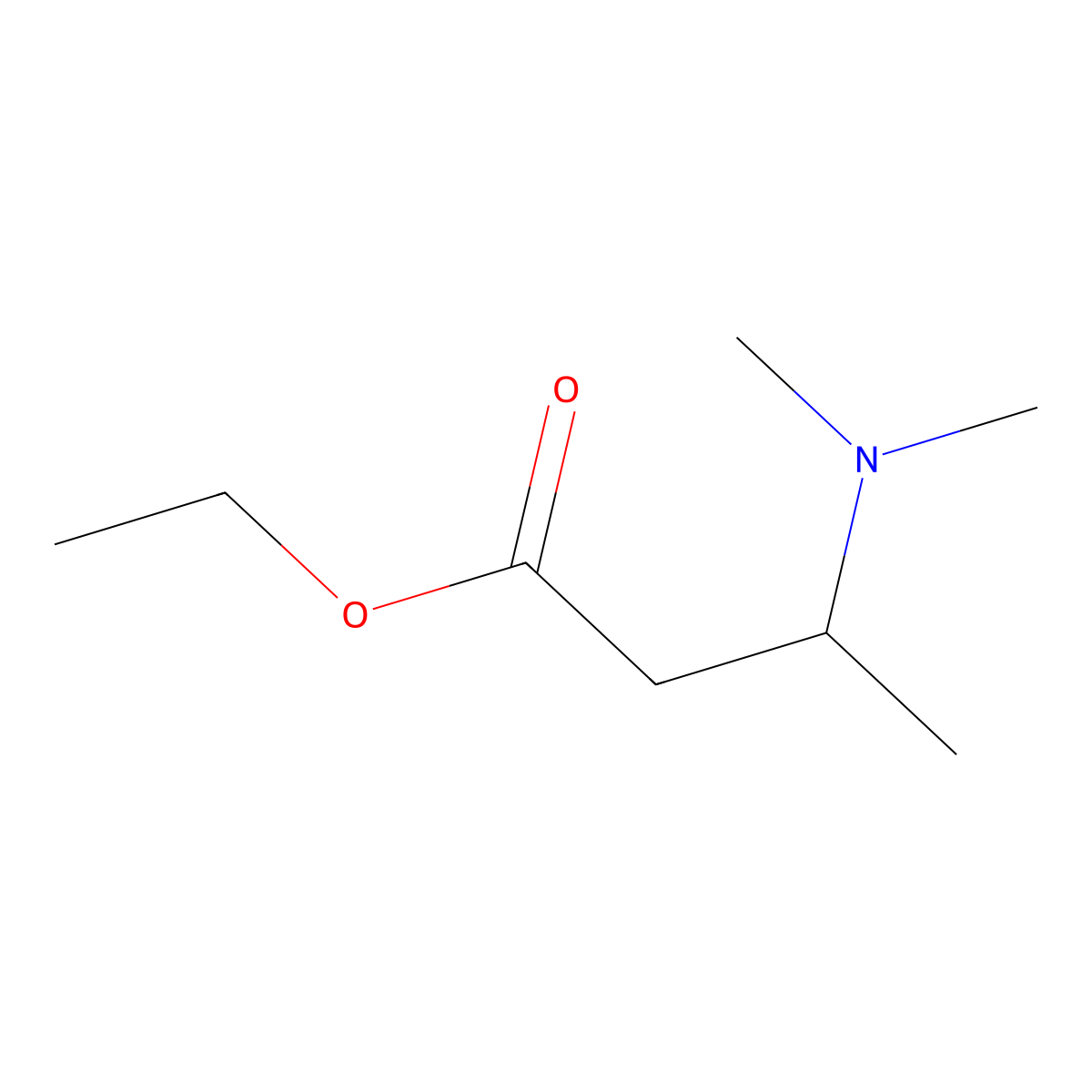 Ethyl 3-(dimethylamino)butanoate molecular structure, CAS 85118-28-1