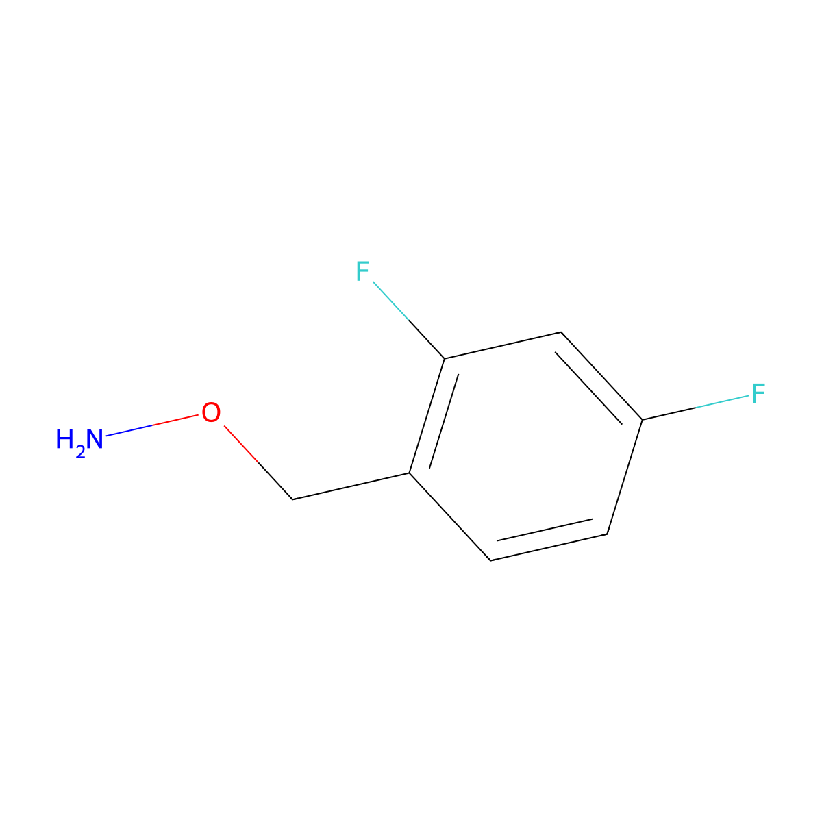 O-[(2,4-difluorophenyl)methyl]hydroxylamine molecular structure, CAS 851180-94-4