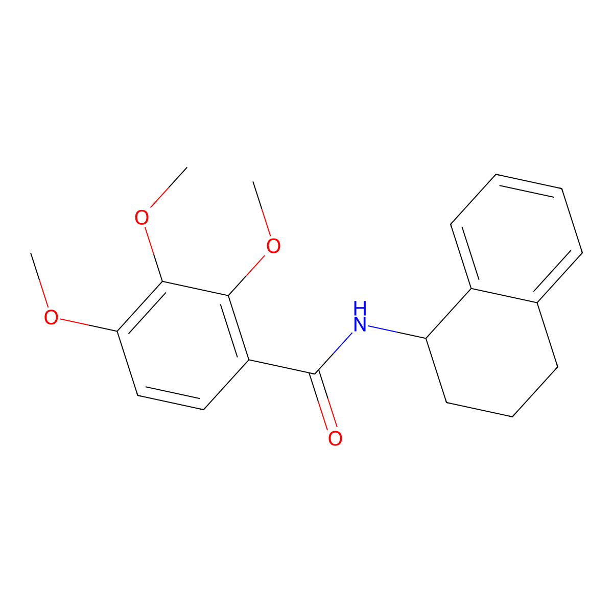2,3,4-trimethoxy-N-(1,2,3,4-tetrahydronaphthalen-1-yl)benzamide molecular structure, CAS 851183-83-0