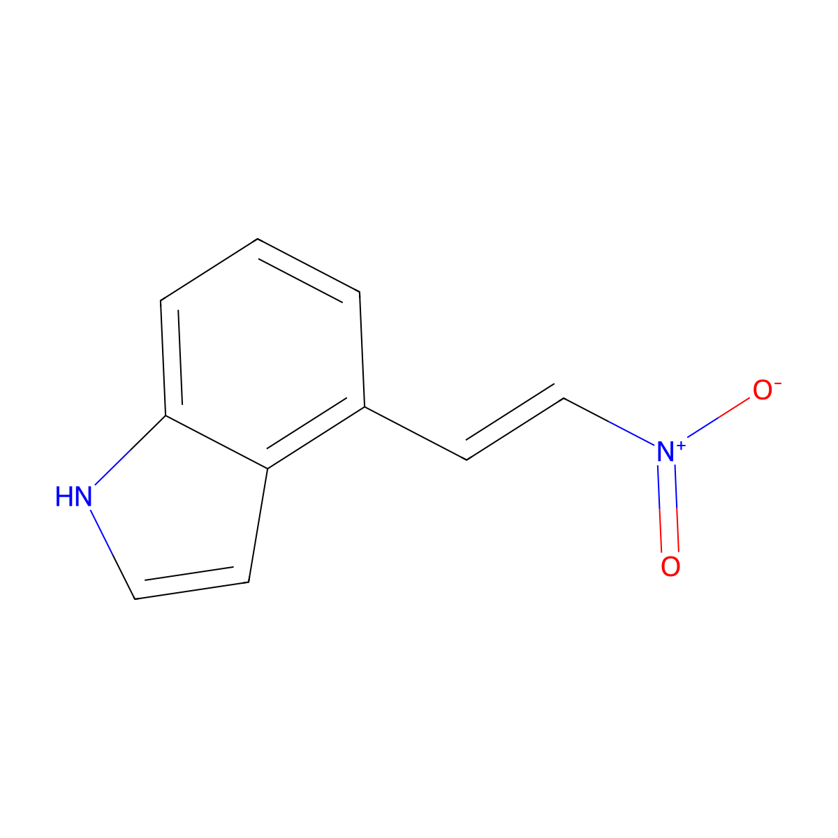 4-((E)-2-nitroethenyl)-1H-indole molecular structure, CAS 851192-48-8