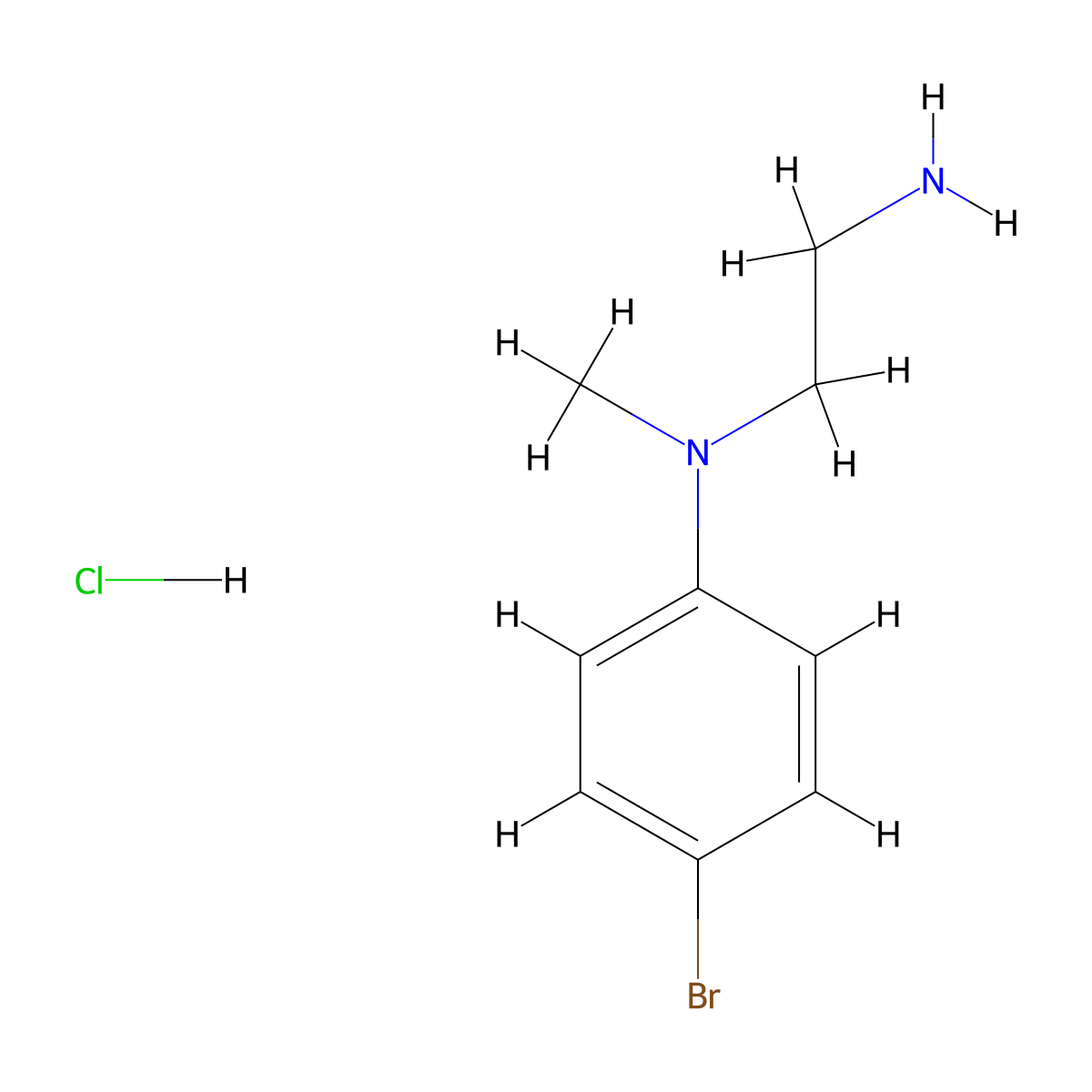 N-(2-aminoethyl)-4-bromo-N-methylaniline hydrochloride molecular structure, CAS 851199-50-3