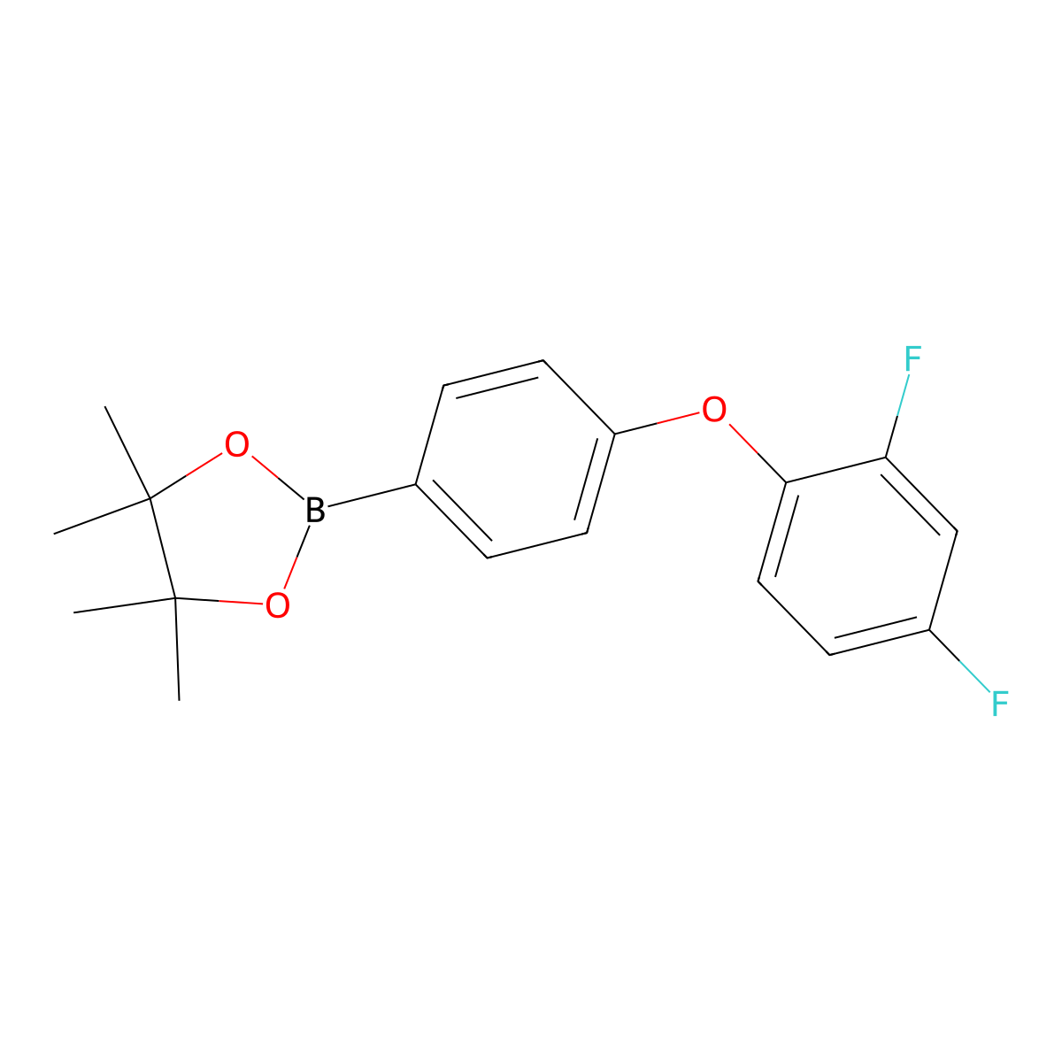 2-[4-(2,4-Difluorophenoxy)phenyl]-4,4,5,5-tetramethyl-1,3,2-dioxaborolane molecular structure, CAS 851199-62-7