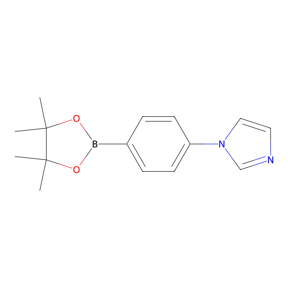 1-(4-(4,4,5,5-tetramethyl-1,3,2-dioxaborolan-2-yl)phenyl)-1H-imidazole molecular structure, CAS 851199-70-7