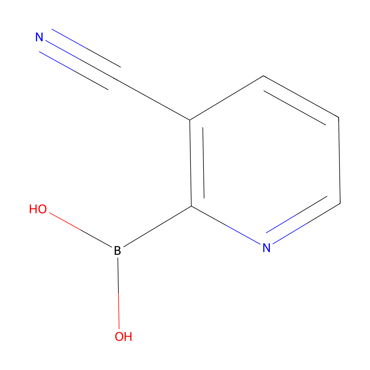 (3-Cyanopyridin-2-yl)boronic acid molecular structure, CAS 851199-86-5