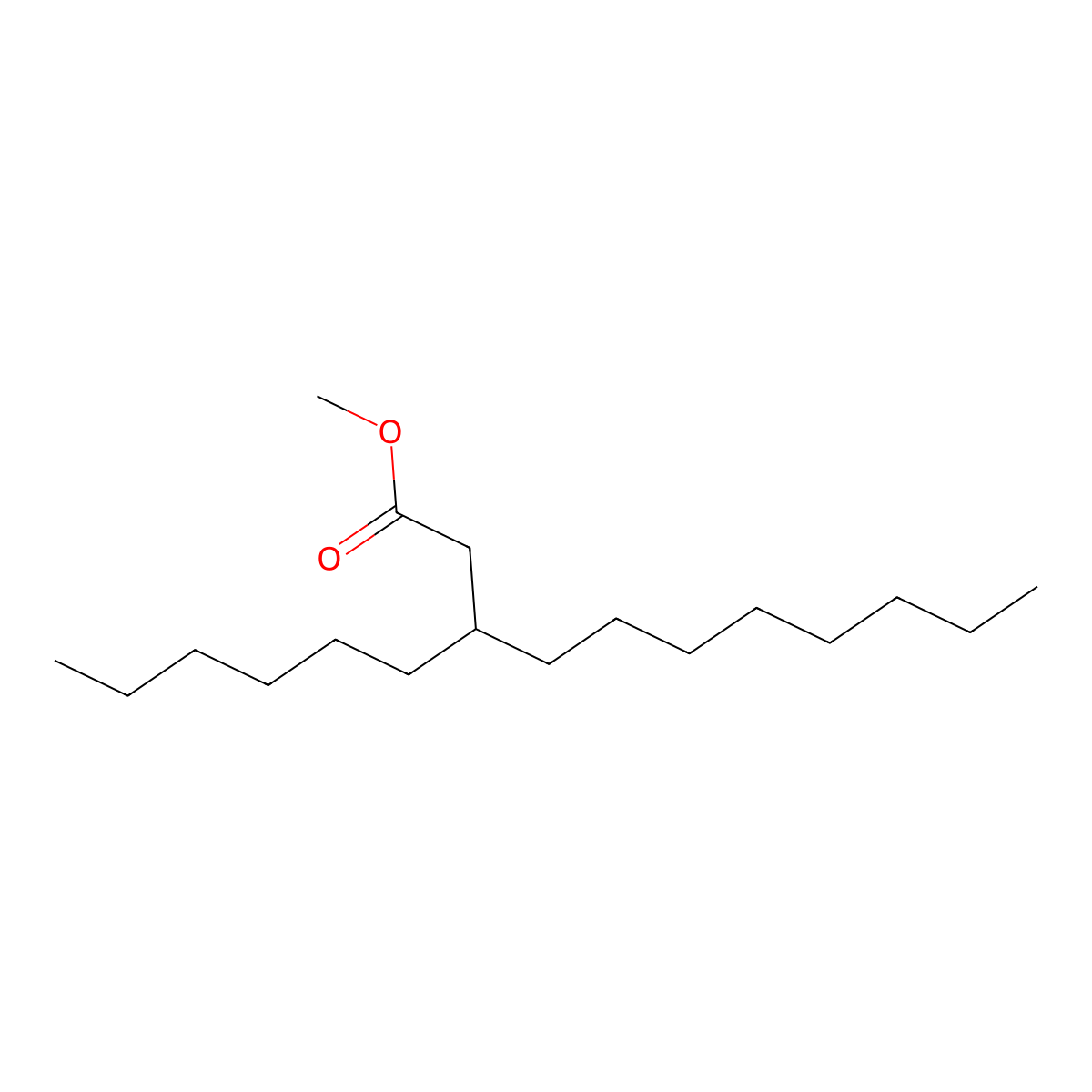 Methyl 3-hexylundecanoate molecular structure, CAS 85120-20-3