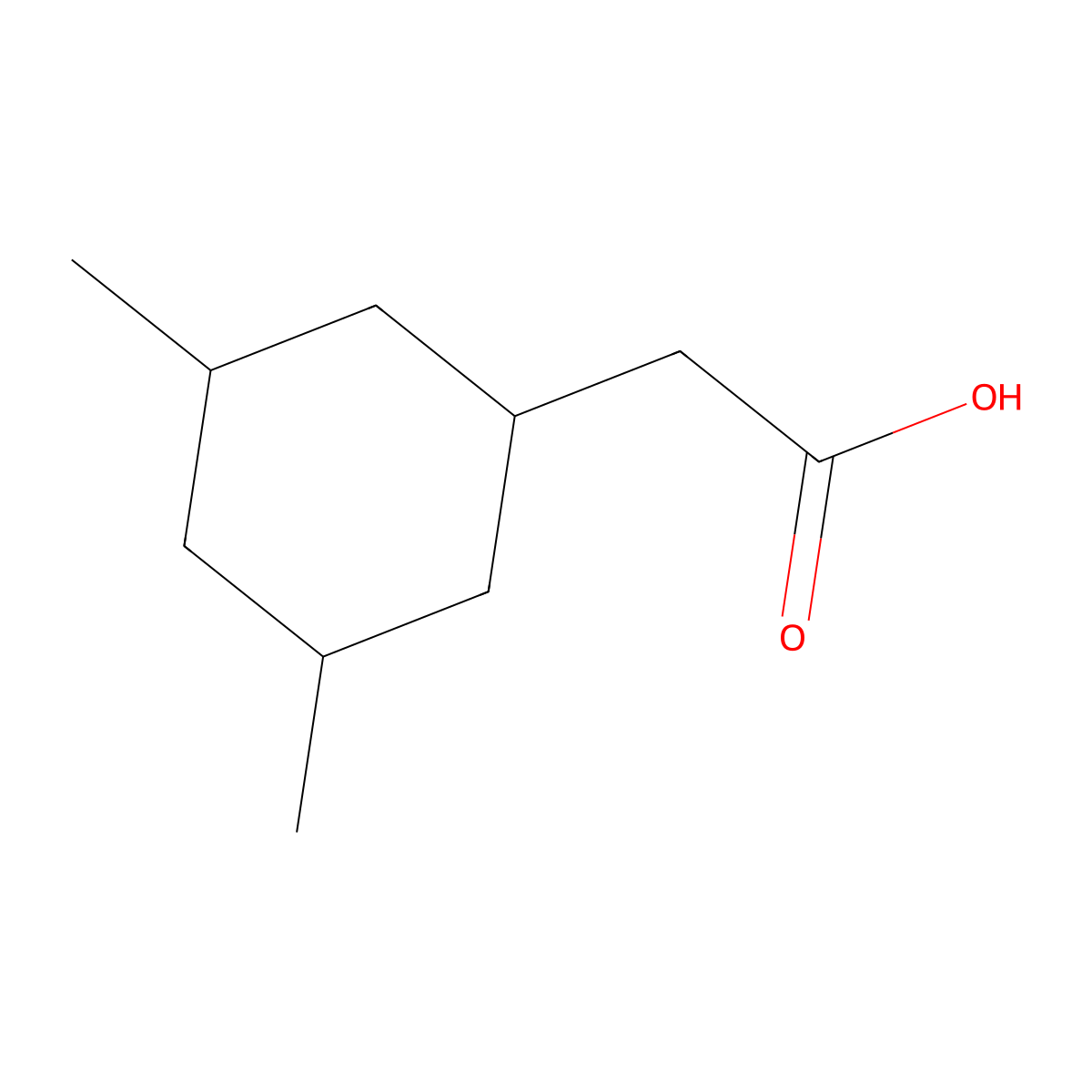 2-(3,5-Dimethylcyclohexyl)acetic acid molecular structure, CAS 85120-33-8