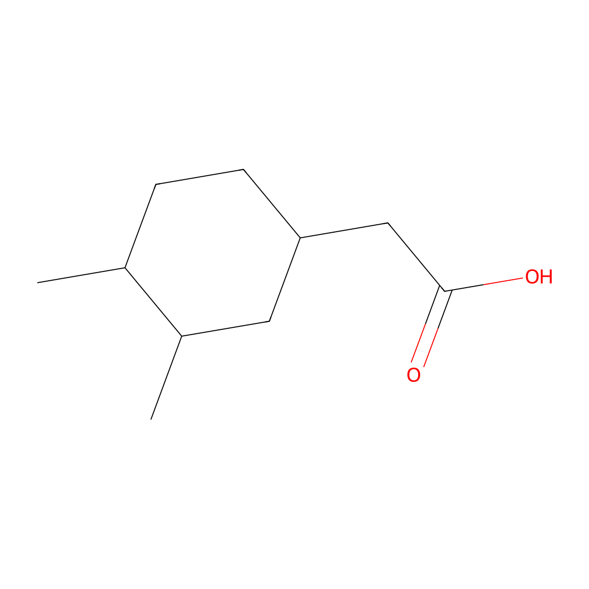 2-(3,4-Dimethylcyclohexyl)acetic acid molecular structure, CAS 85120-34-9