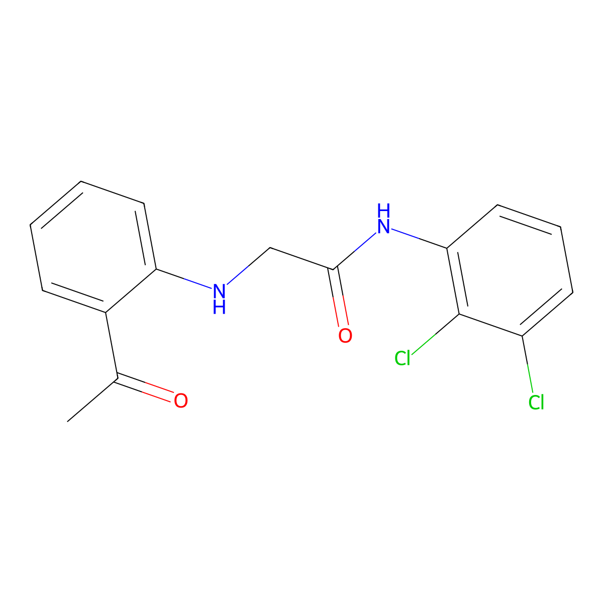 2-[(2-acetylphenyl)amino]-N-(2,3-dichlorophenyl)acetamide molecular structure, CAS 851207-19-7