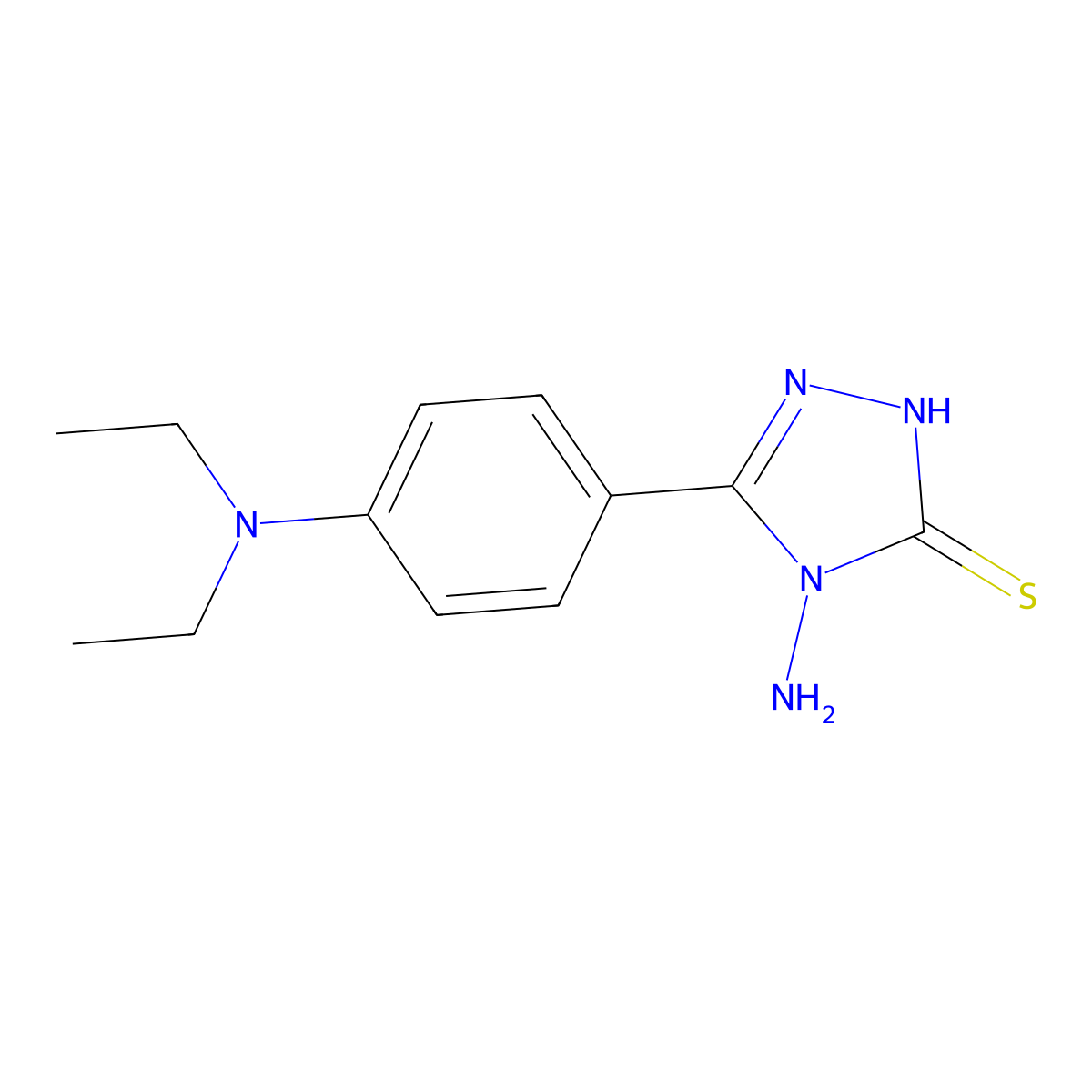 4-amino-5-[4-(diethylamino)phenyl]-4H-1,2,4-triazole-3-thiol molecular structure, CAS 851207-76-6