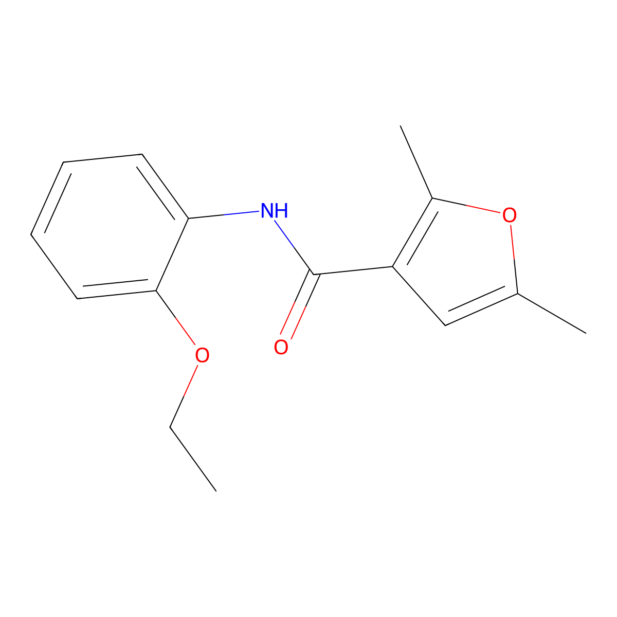 N-(2-ethoxyphenyl)-2,5-dimethylfuran-3-carboxamide molecular structure, CAS 851208-19-0