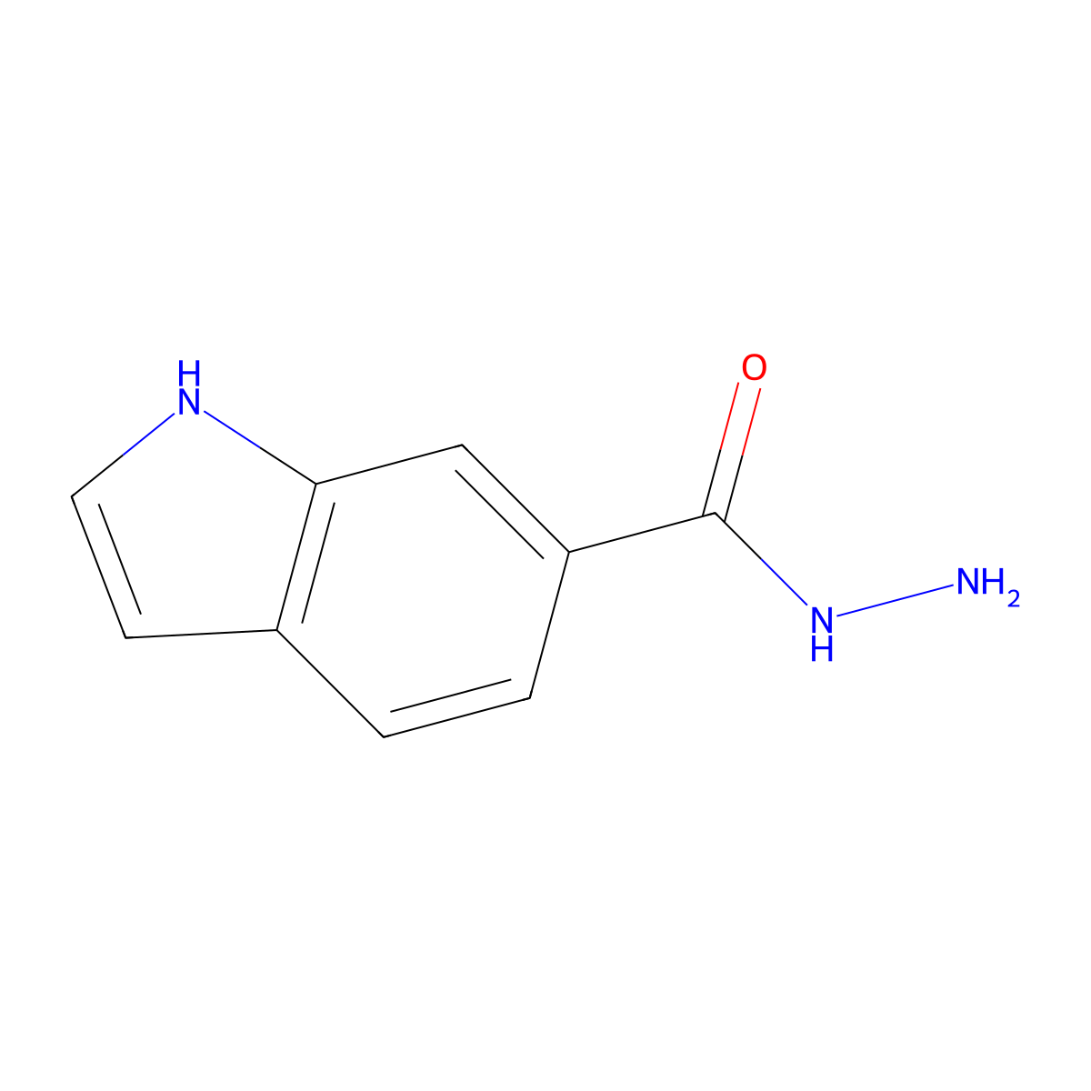 1H-Indole-6-carbohydrazide molecular structure, CAS 851211-74-0