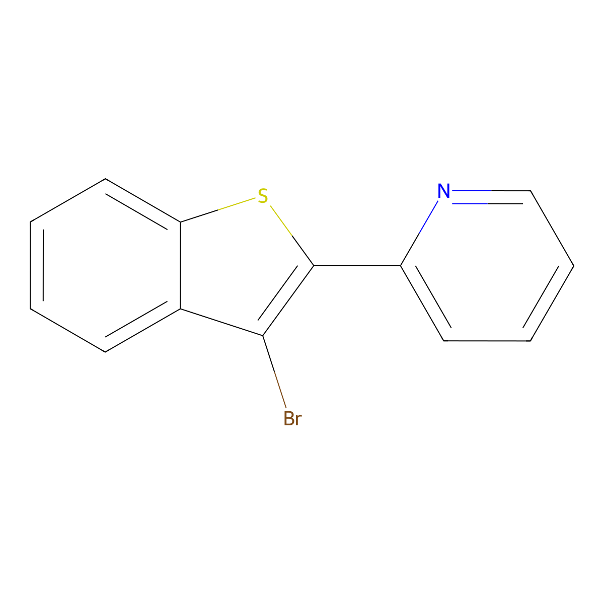 2-(3-Bromo-1-benzothiophen-2-yl)pyridine molecular structure, CAS 851228-18-7