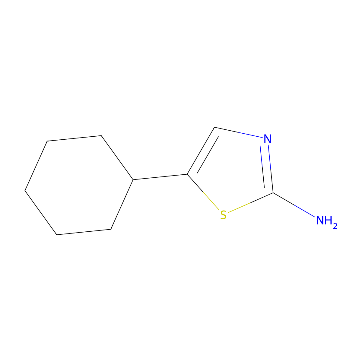 5-Cyclohexyl-2-thiazolamine molecular structure, CAS 851233-58-4