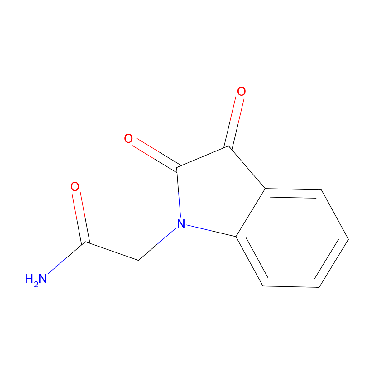 2-(2,3-dioxo-2,3-dihydro-1H-indol-1-yl)acetamide molecular structure, CAS 85124-17-0