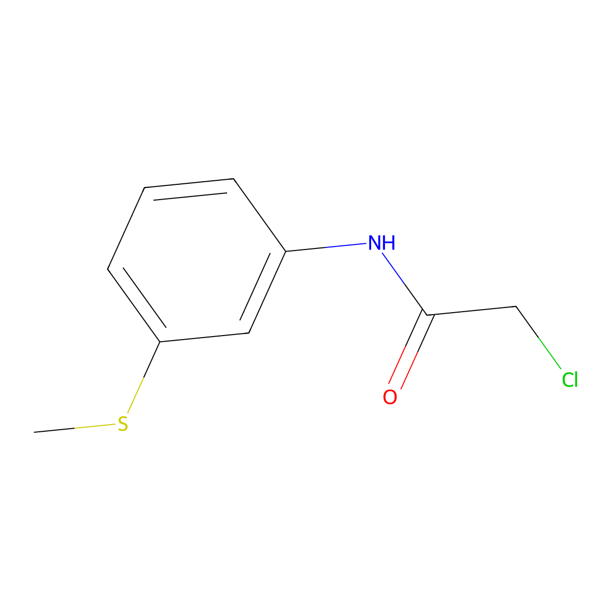 2-Chloro-N-[3-(methylsulfanyl)phenyl]acetamide molecular structure, CAS 85126-64-3