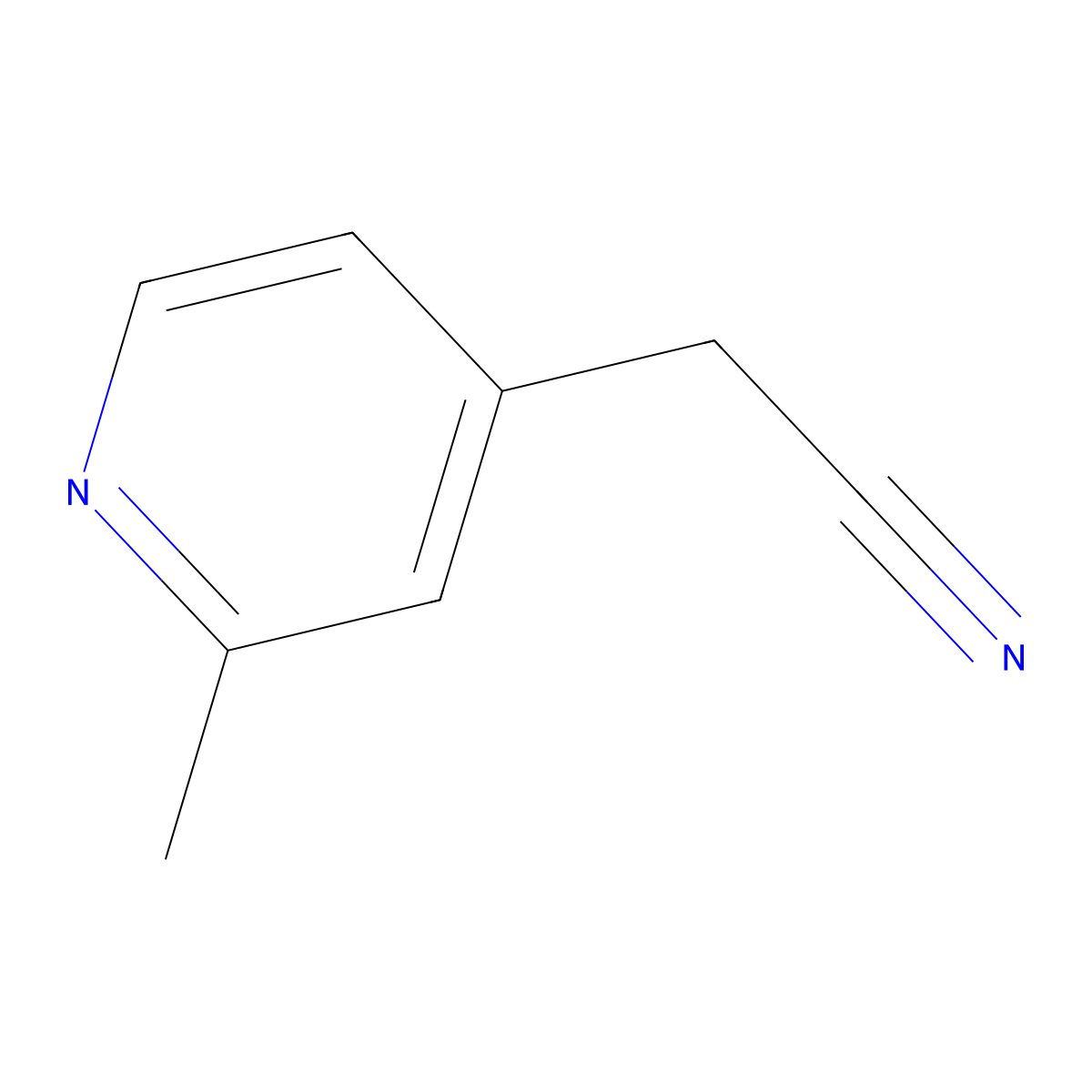 (2-Methyl-4-pyridinyl)acetonitrile molecular structure, CAS 851262-33-4