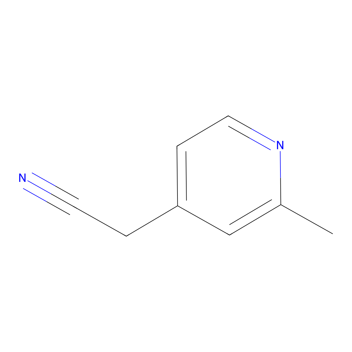 (2-Methyl-4-pyridinyl)acetonitrile molecular structure, CAS 851262-33-4
