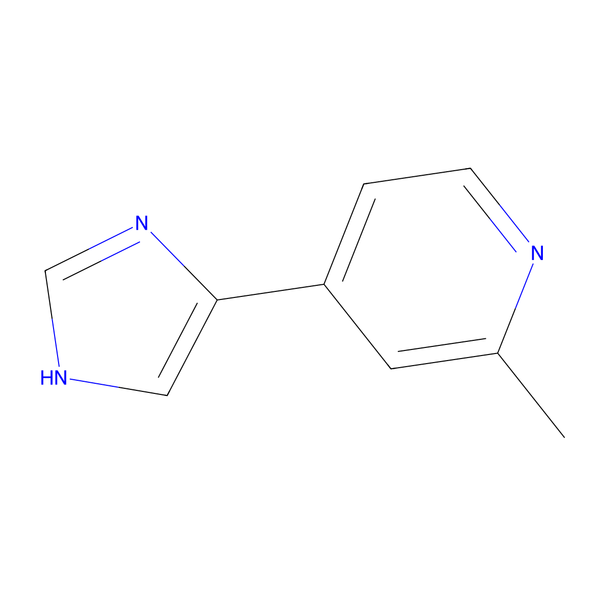 4-(1H-Imidazol-4-yl)-2-methylpyridine molecular structure, CAS 851262-44-7