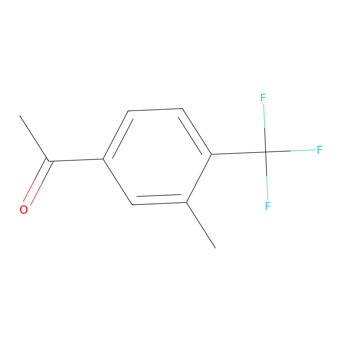 1-(3-Methyl-4-(trifluoromethyl)phenyl)ethan-1-one molecular structure, CAS 851262-60-7