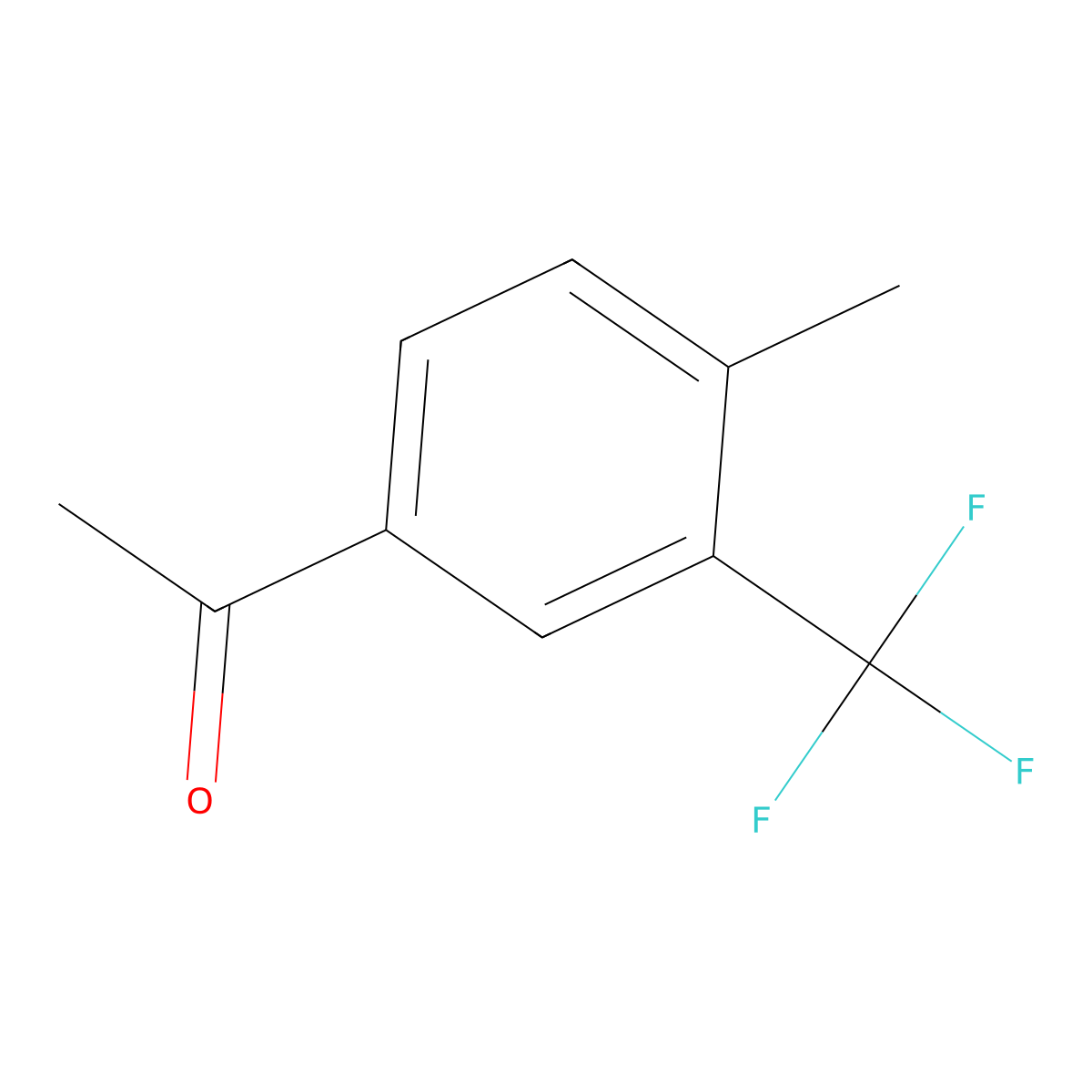 1-[4-Methyl-3-(trifluoromethyl)phenyl]ethan-1-one molecular structure, CAS 851262-98-1