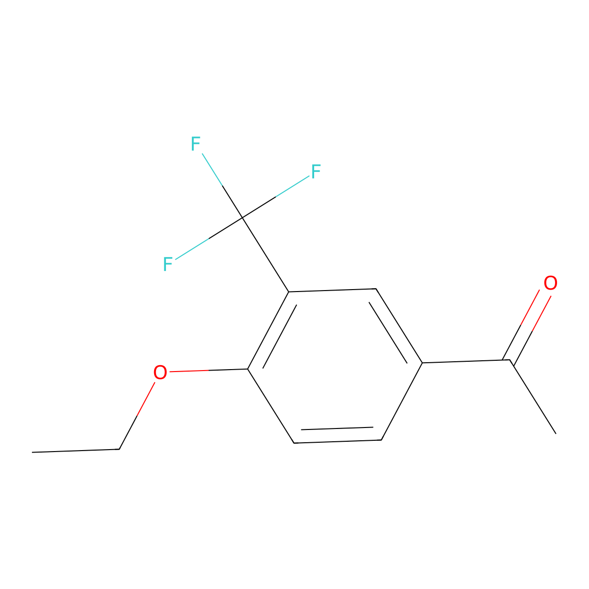 4'-Ethoxy-3'-(trifluoromethyl)acetophenone molecular structure, CAS 851263-13-3
