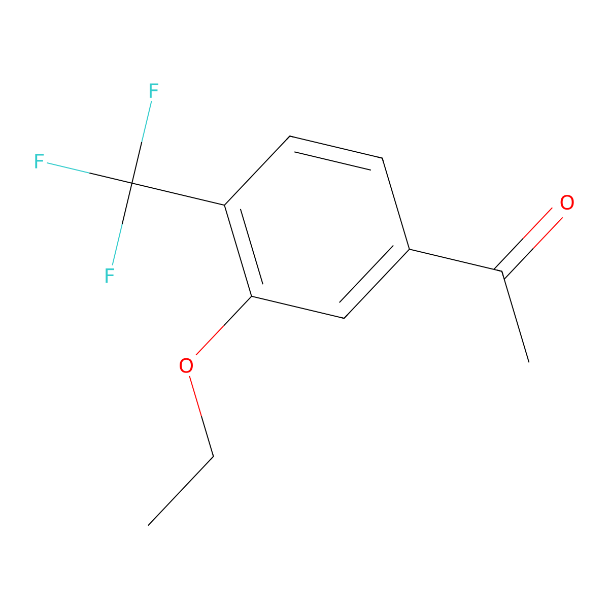 1-[3-Ethoxy-4-(trifluoromethyl)phenyl]ethanone molecular structure, CAS 851263-21-3
