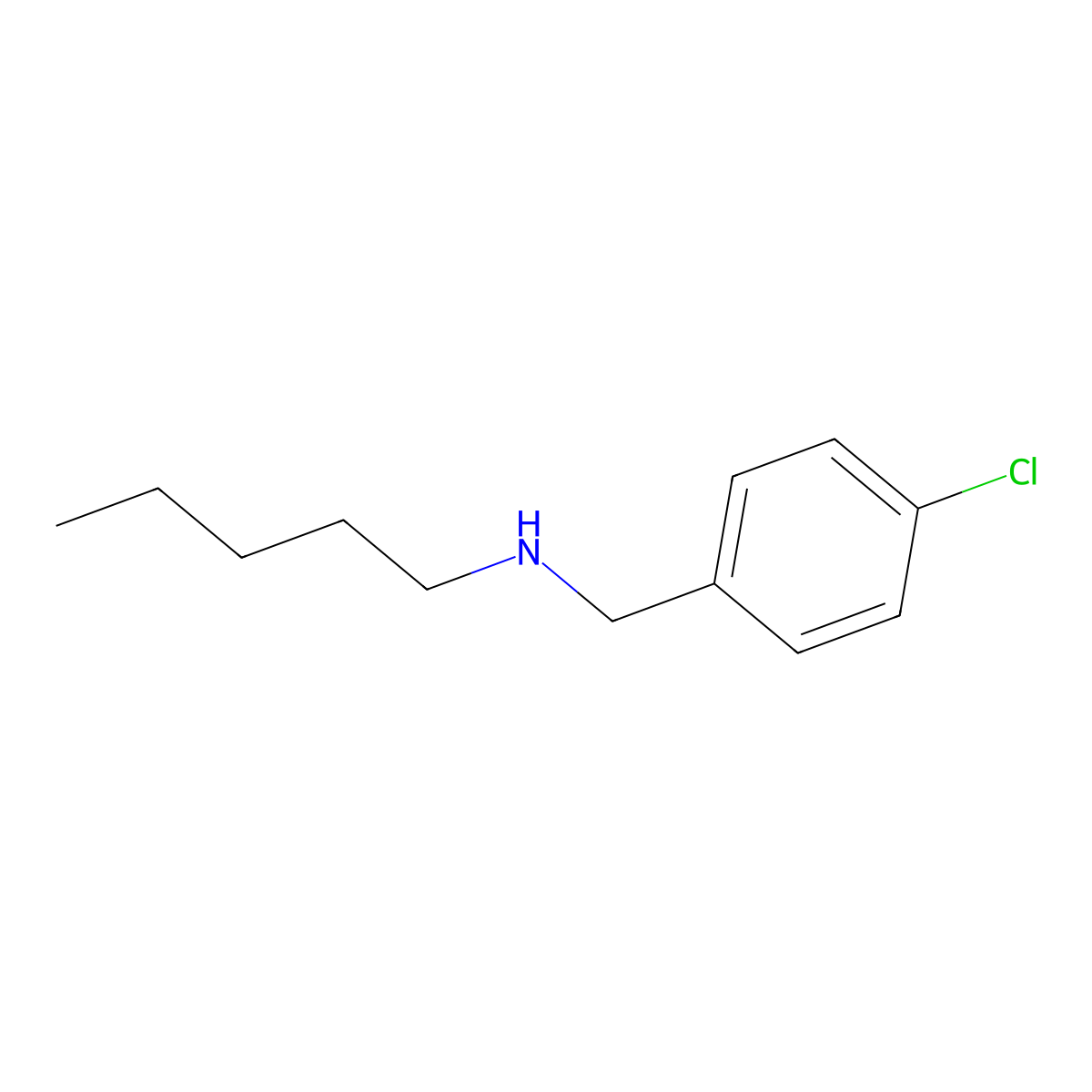 4-Chloro-N-pentylbenzenemethanamine molecular structure, CAS 851269-51-7