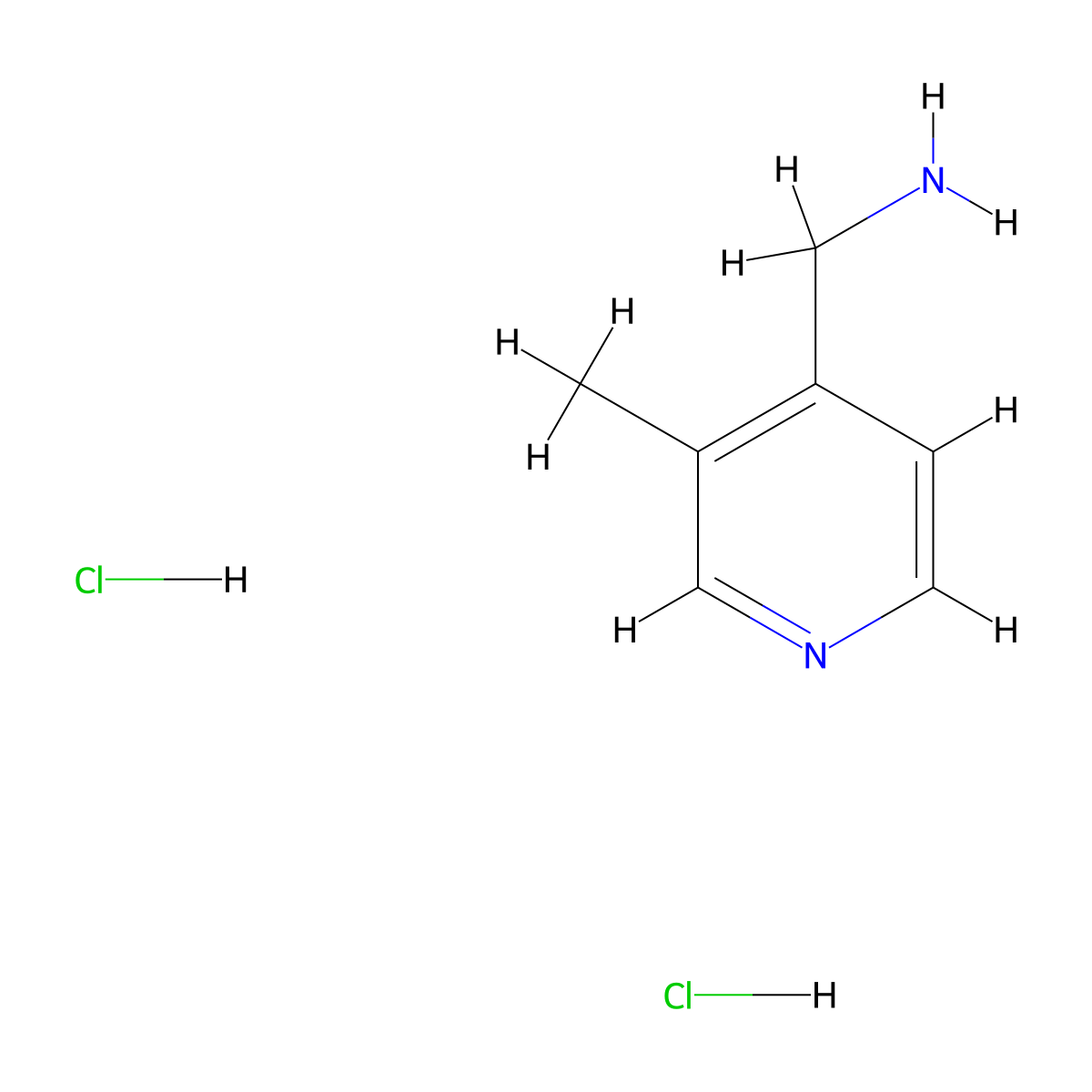 (3-Methylpyridin-4-yl)methanamine dihydrochloride molecular structure, CAS 85127-50-0