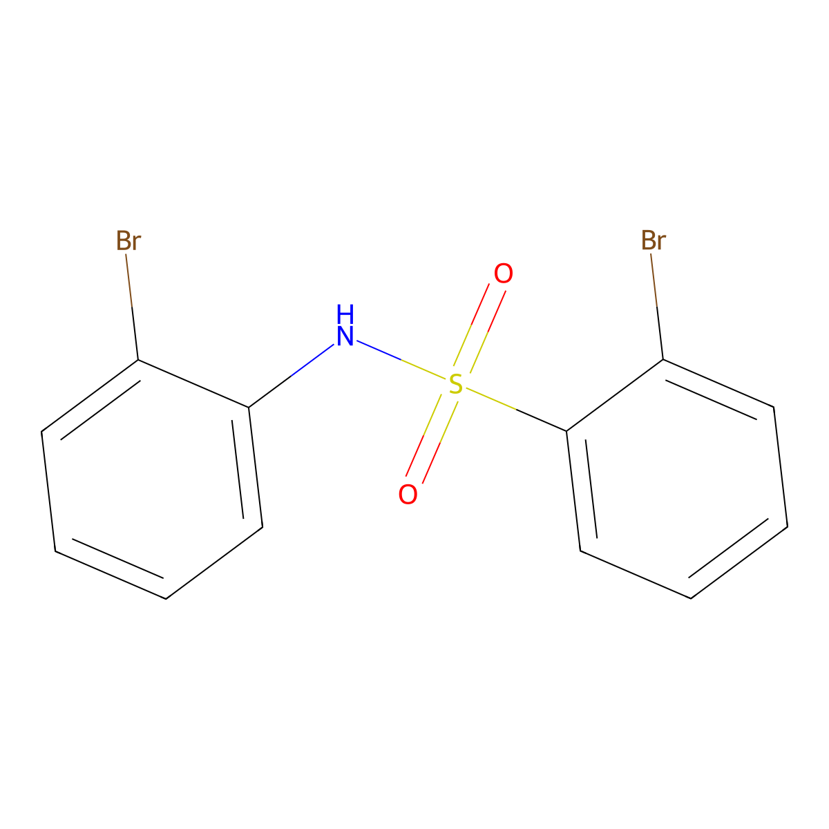 2-bromo-N-(2-bromophenyl)benzenesulfonamide molecular structure, CAS 851271-96-0