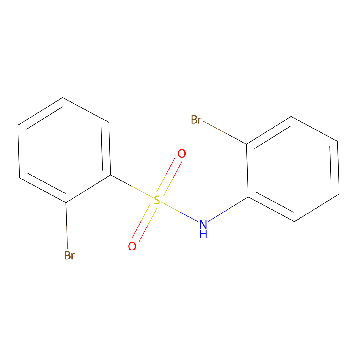 2-bromo-N-(2-bromophenyl)benzenesulfonamide molecular structure, CAS 851271-96-0