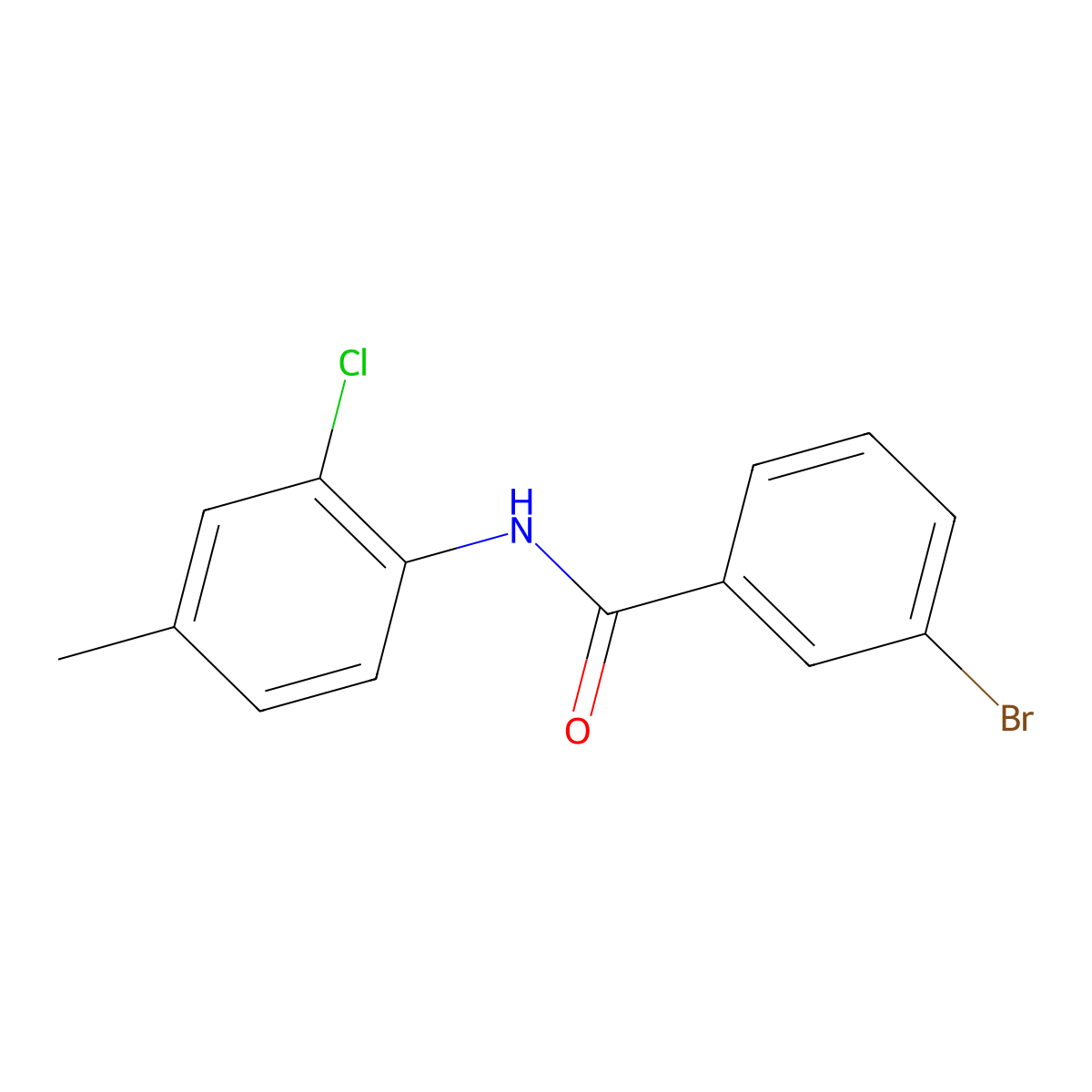 3-bromo-N-(2-chloro-4-methylphenyl)benzamide molecular structure, CAS 851273-95-5
