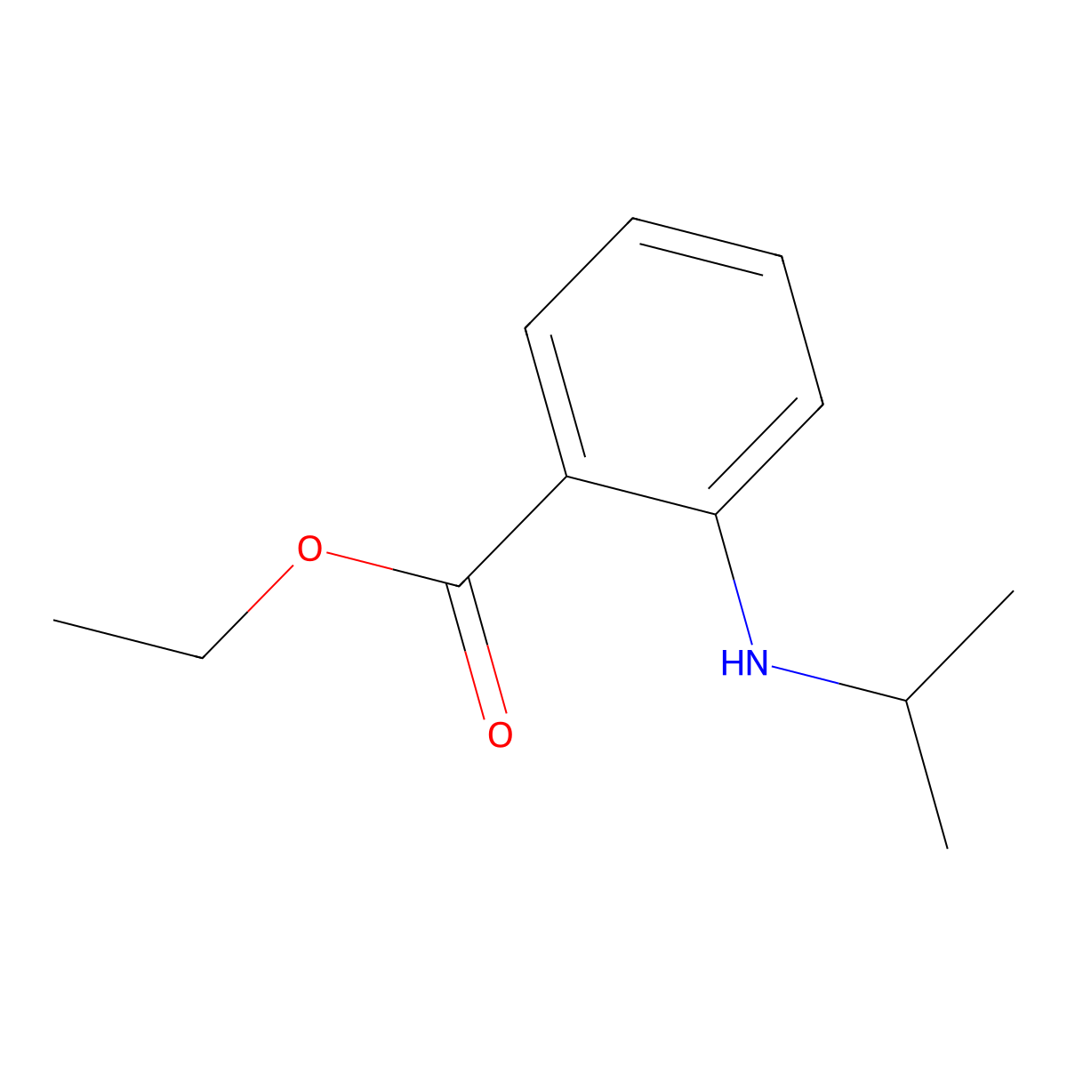 Ethyl 2-[(propan-2-yl)amino]benzoate molecular structure, CAS 851279-18-0