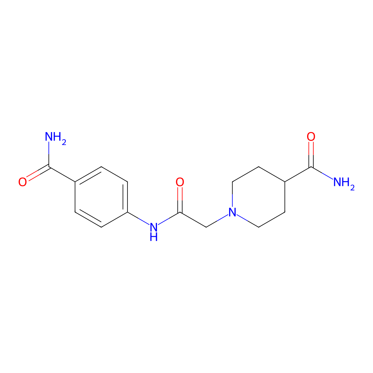 1-{[(4-Carbamoylphenyl)carbamoyl]methyl}piperidine-4-carboxamide molecular structure, CAS 851282-69-4