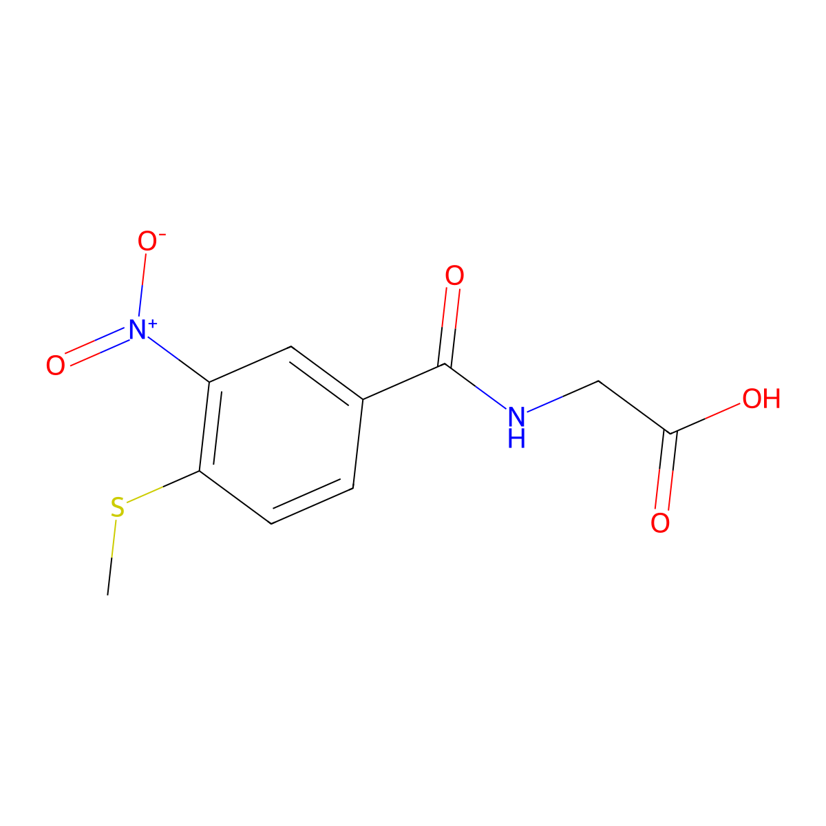 2-{[4-(Methylsulfanyl)-3-nitrophenyl]formamido}acetic acid molecular structure, CAS 851288-54-5