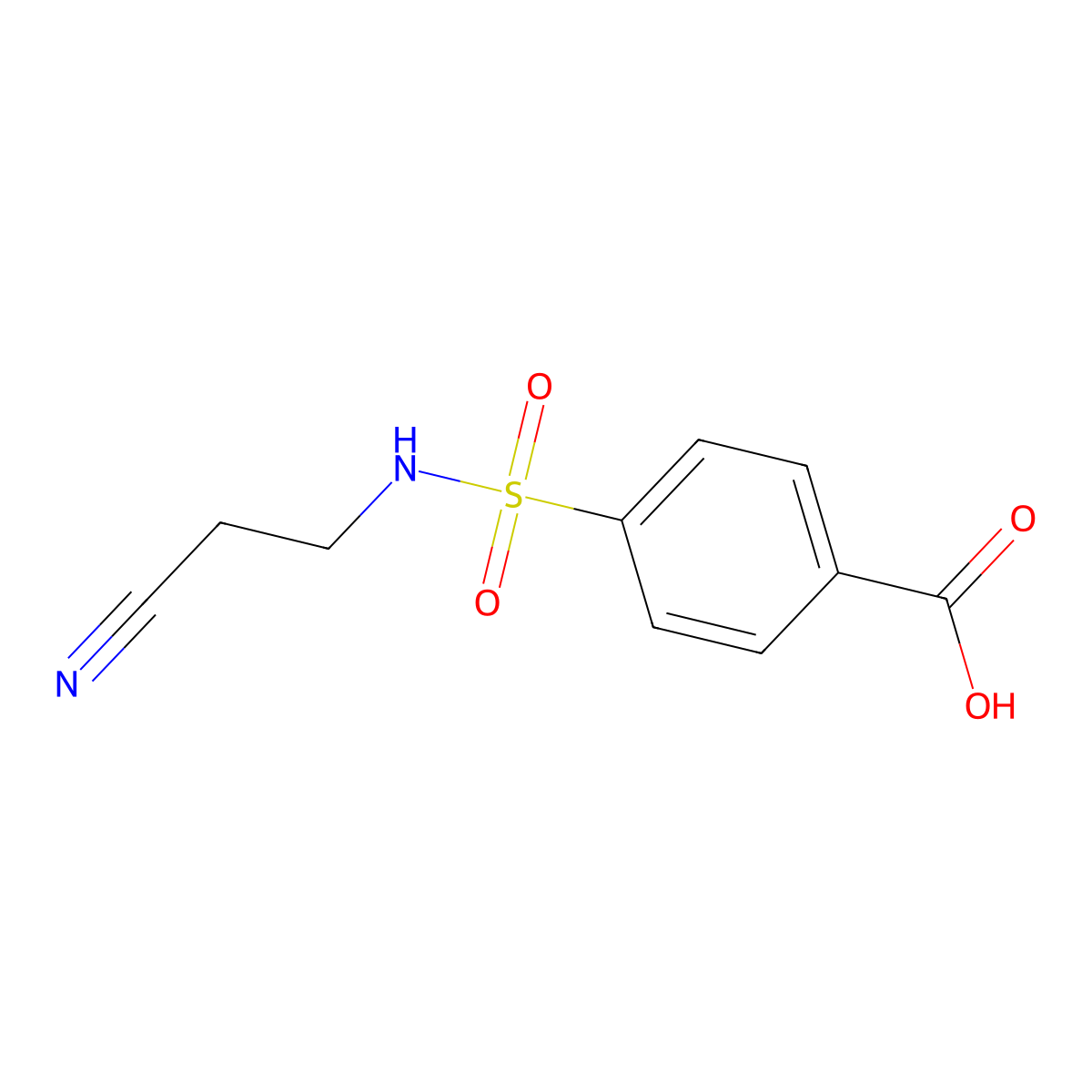 4-[(2-Cyanoethyl)sulfamoyl]benzoic acid molecular structure, CAS 851288-55-6