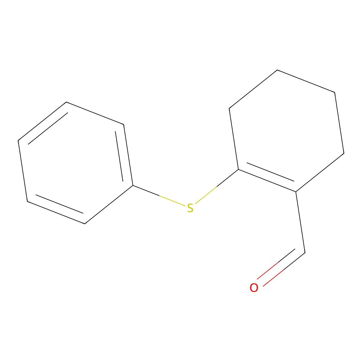2-(Phenylsulfanyl)cyclohex-1-ene-1-carbaldehyde molecular structure, CAS 851288-81-8