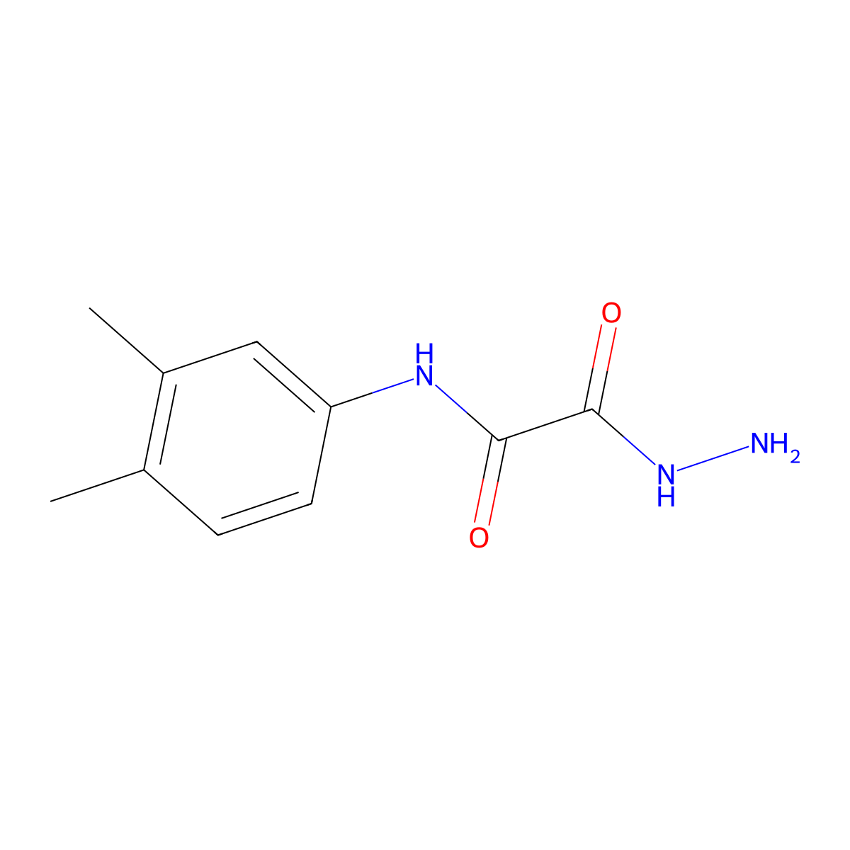 N-(3,4-dimethylphenyl)-1-(hydrazinecarbonyl)formamide molecular structure, CAS 851288-84-1