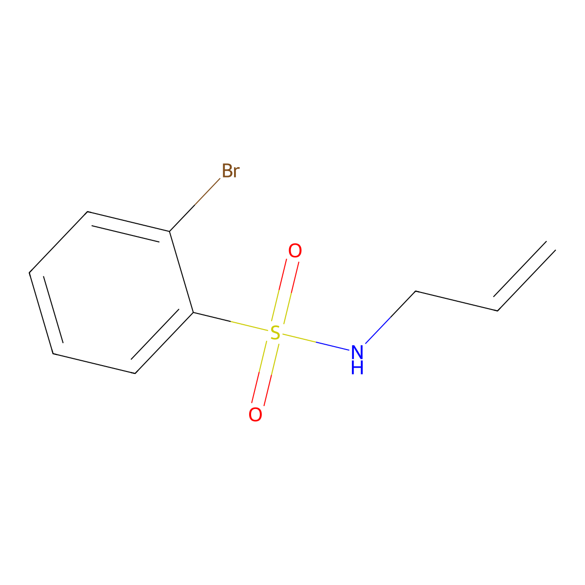 N-allyl-2-bromobenzenesulfonamide molecular structure, CAS 851297-52-4