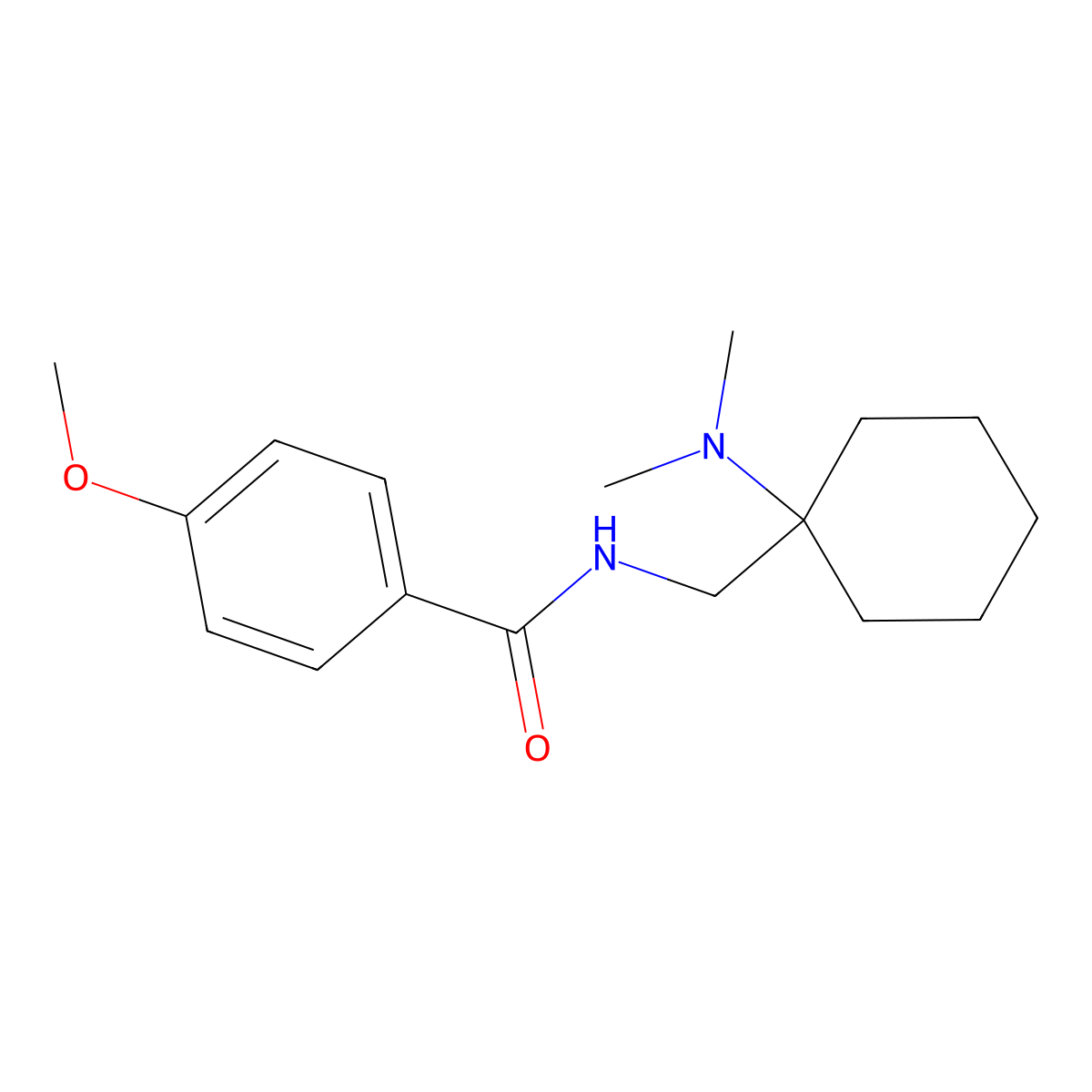 N-{[1-(dimethylamino)cyclohexyl]methyl}-4-methoxybenzamide molecular structure, CAS 851299-58-6